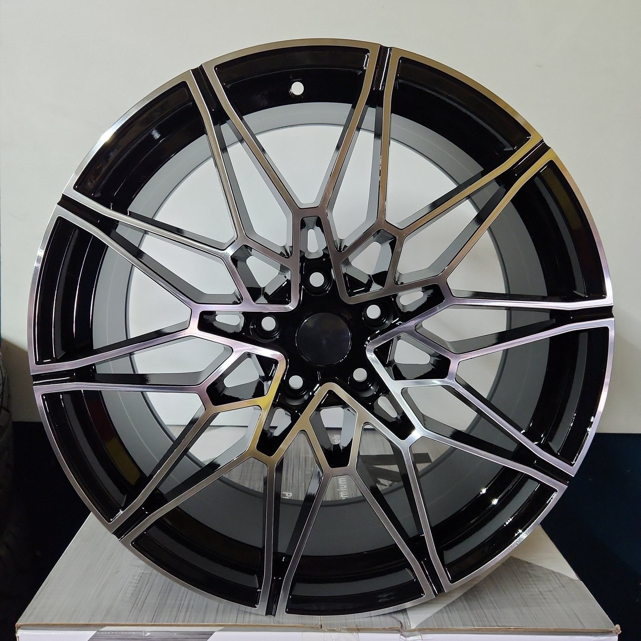 PW - TP10 WHEELS 20x8.5 5x120 BLACK MACHINE FACE - Gun Hill Tire House (WTW - WHOLESALE TIRES & WHEELS)