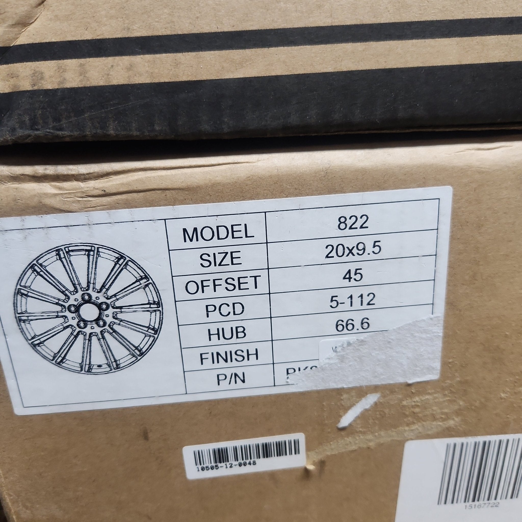 WHEELS - 822 20X9.5 5X112 - Gun Hill Tire House (WTW - WHOLESALE TIRES & WHEELS)