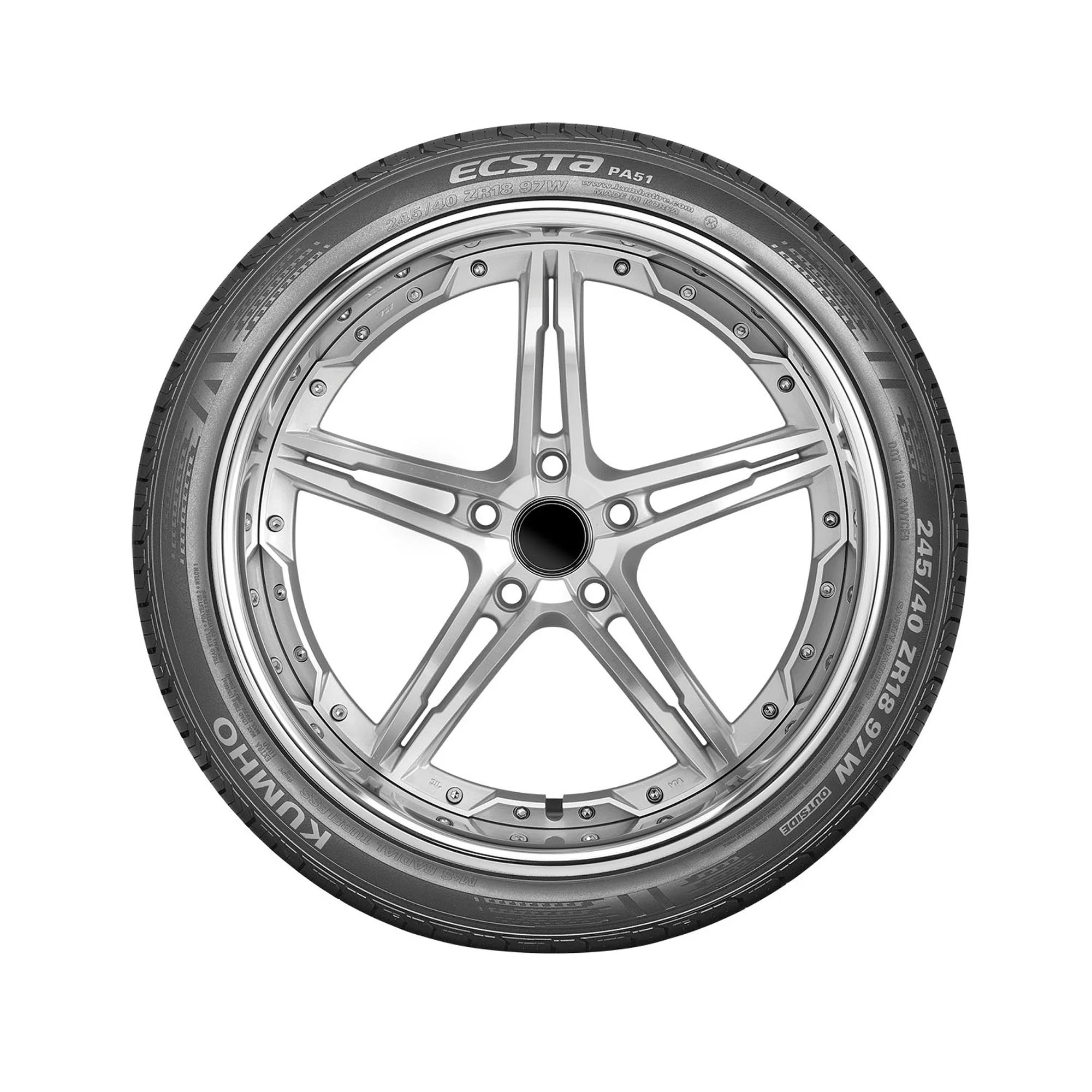 245/35ZR20 Kumho Ecsta PA51 All Season 95W XL Passenger Tire - Gun Hill Tire House (WTW - WHOLESALE TIRES & WHEELS)