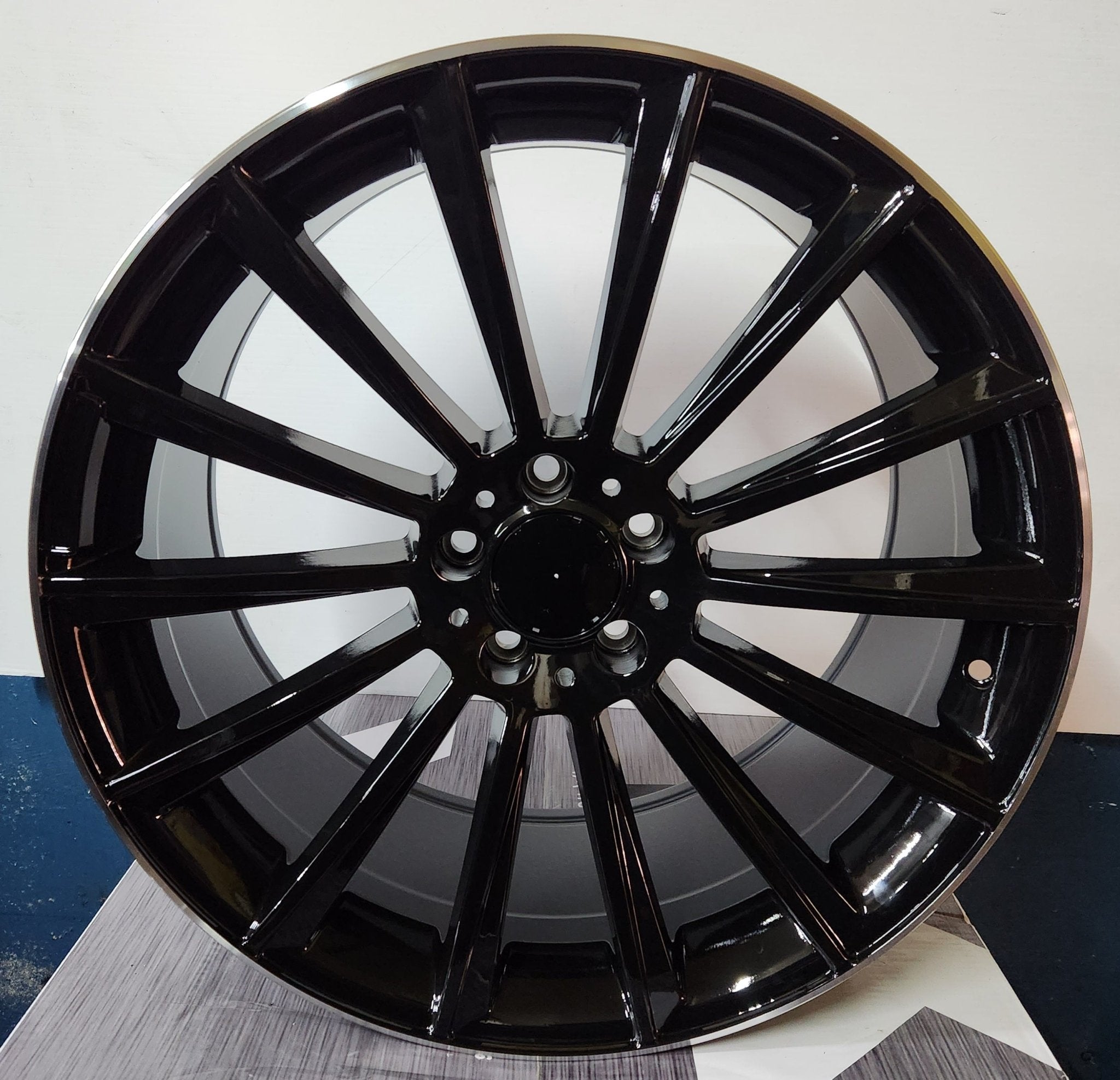 OE - 0236 W813 - D22052 - 1 20X8.5 5X112 PIANO BLACK MACHINED LINE - Gun Hill Tire House (WTW - WHOLESALE TIRES & WHEELS)