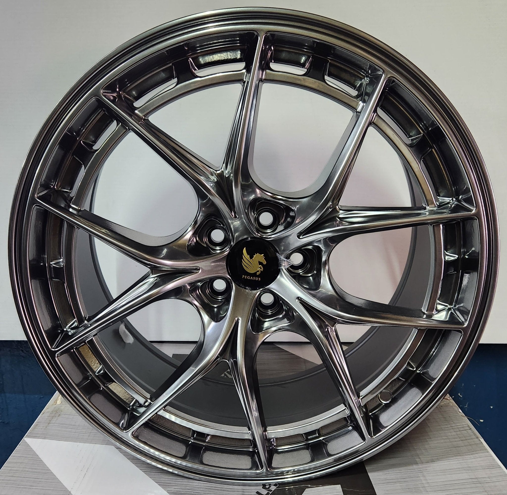 J - WORKS ZS90 18X8.5 5X100 HYPER BLACK - Gun Hill Tire House (WTW - WHOLESALE TIRES & WHEELS)