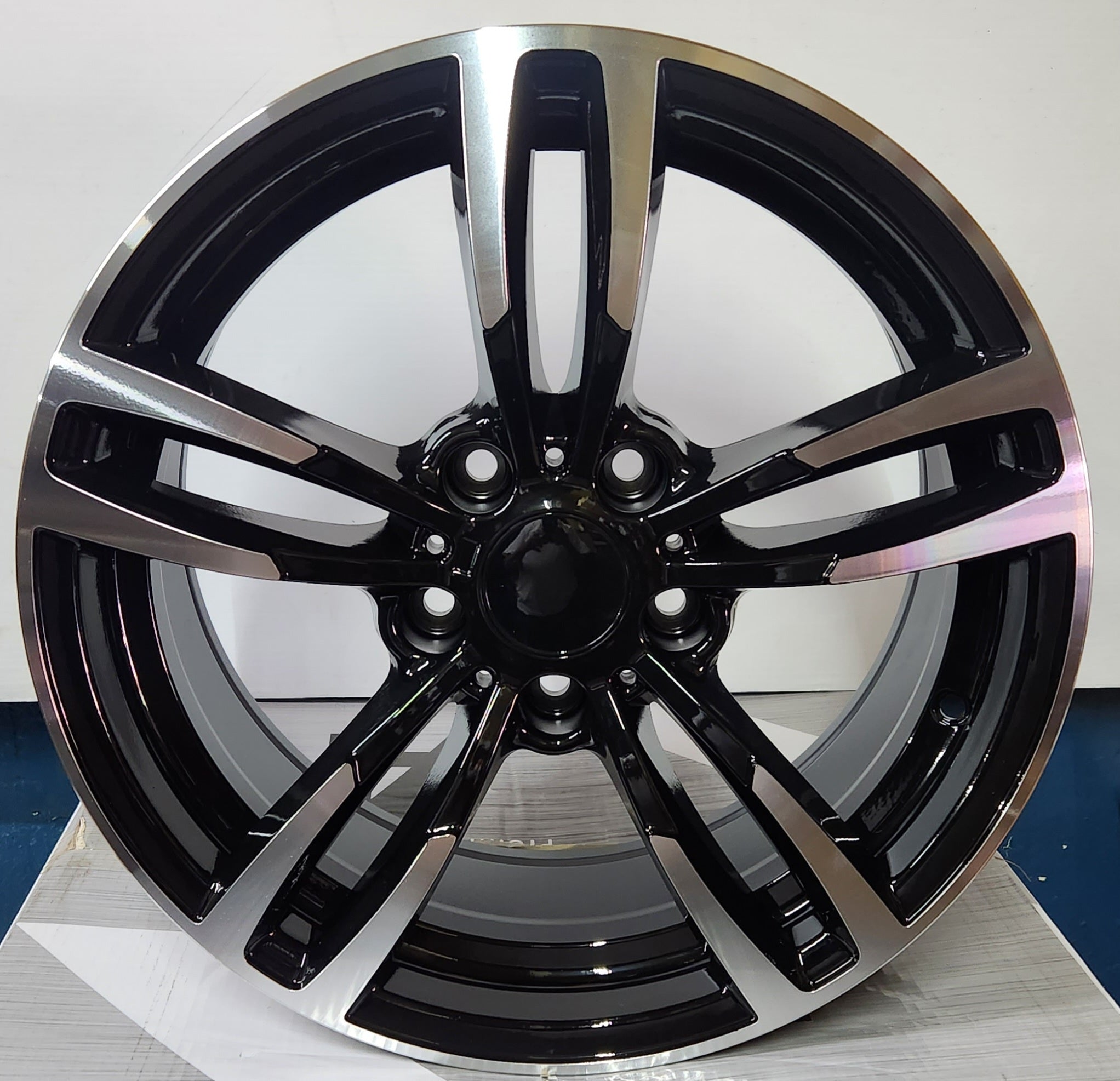 W1121 19x9.5 5x120 GLOSS BLACK MACHINED - Gun Hill Tire House (WTW - WHOLESALE TIRES & WHEELS)
