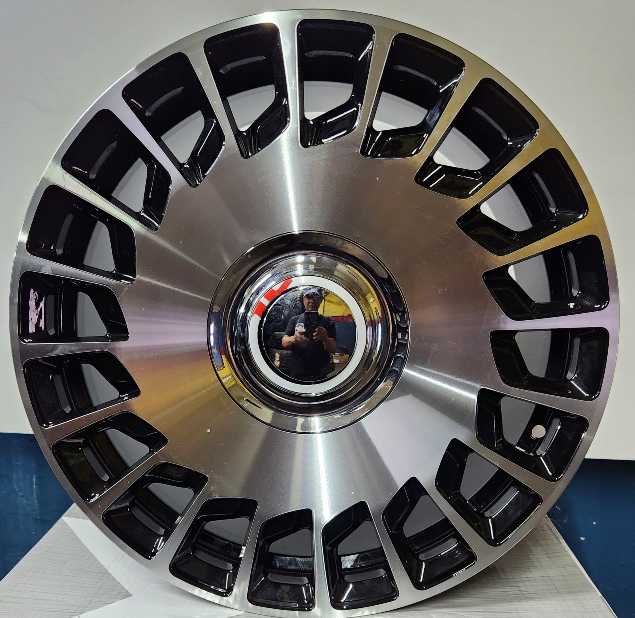 WHEELS OE - REW019 - 8 19x8.5 5x112 BLACK MACHINE FACE - Gun Hill Tire House (WTW - WHOLESALE TIRES & WHEELS)