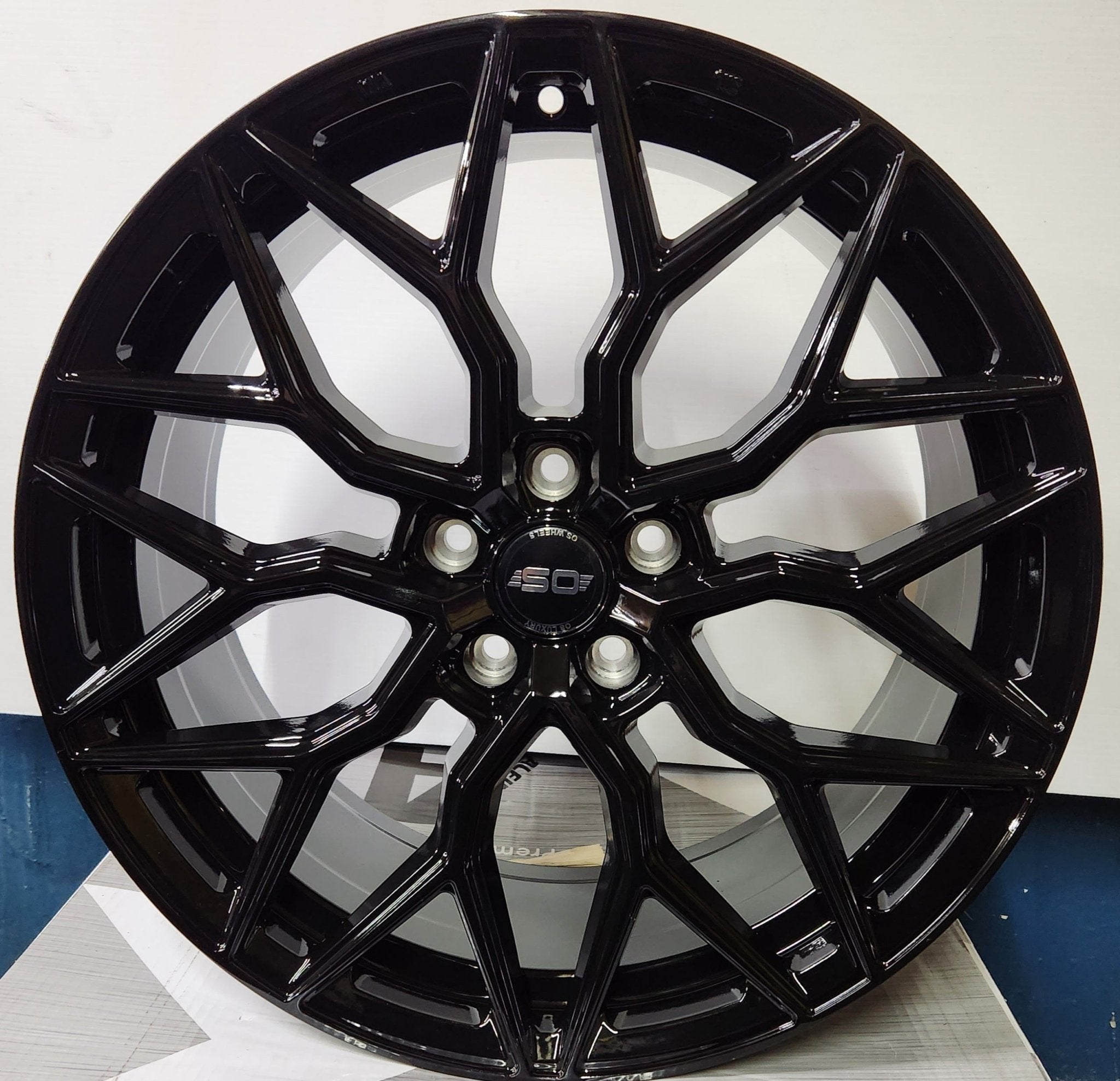 OE 0319 HF - 2 REP 19x9.5 5x112 5x114.3 PIANO BLACK - Gun Hill Tire House (WTW - WHOLESALE TIRES & WHEELS)