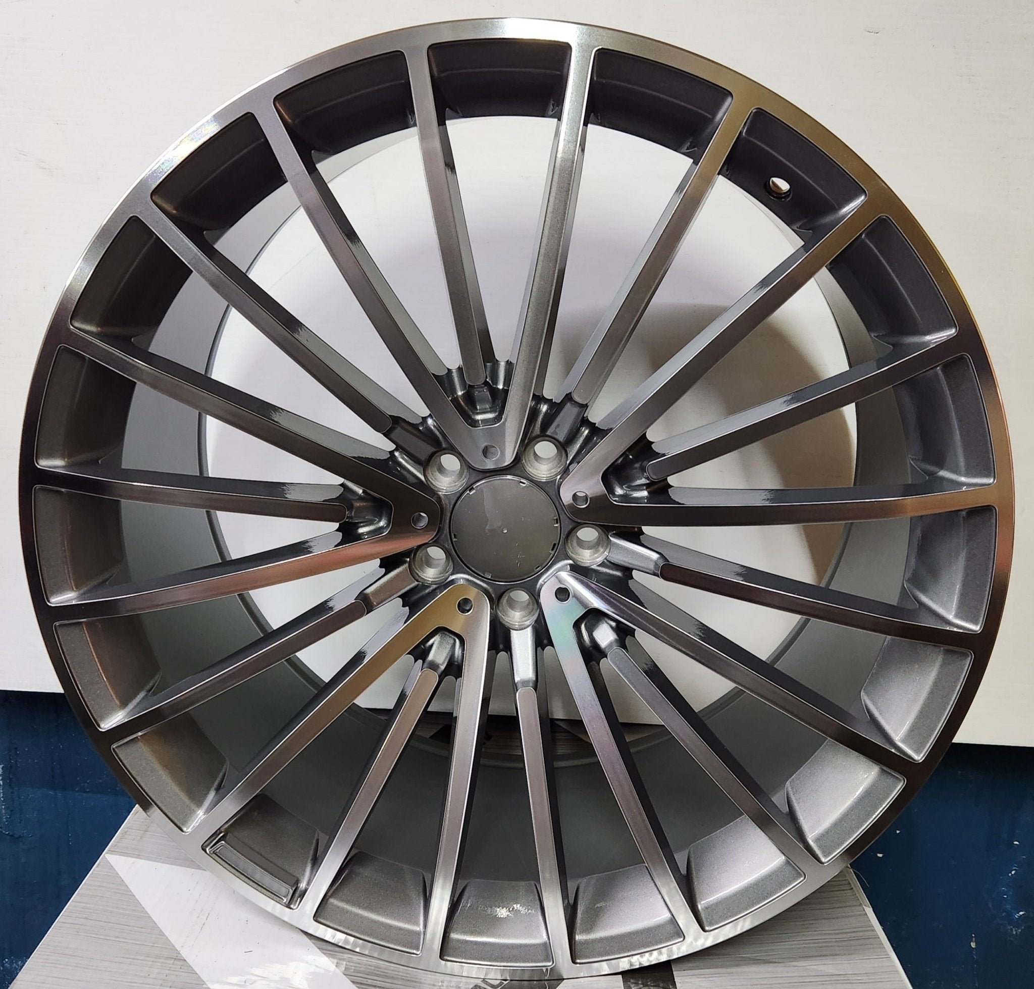 0235 M10 WHEELS 20X8.5 5X112 GLOSS GUN METAL MACHINE FACE - Gun Hill Tire House (WTW - WHOLESALE TIRES & WHEELS)
