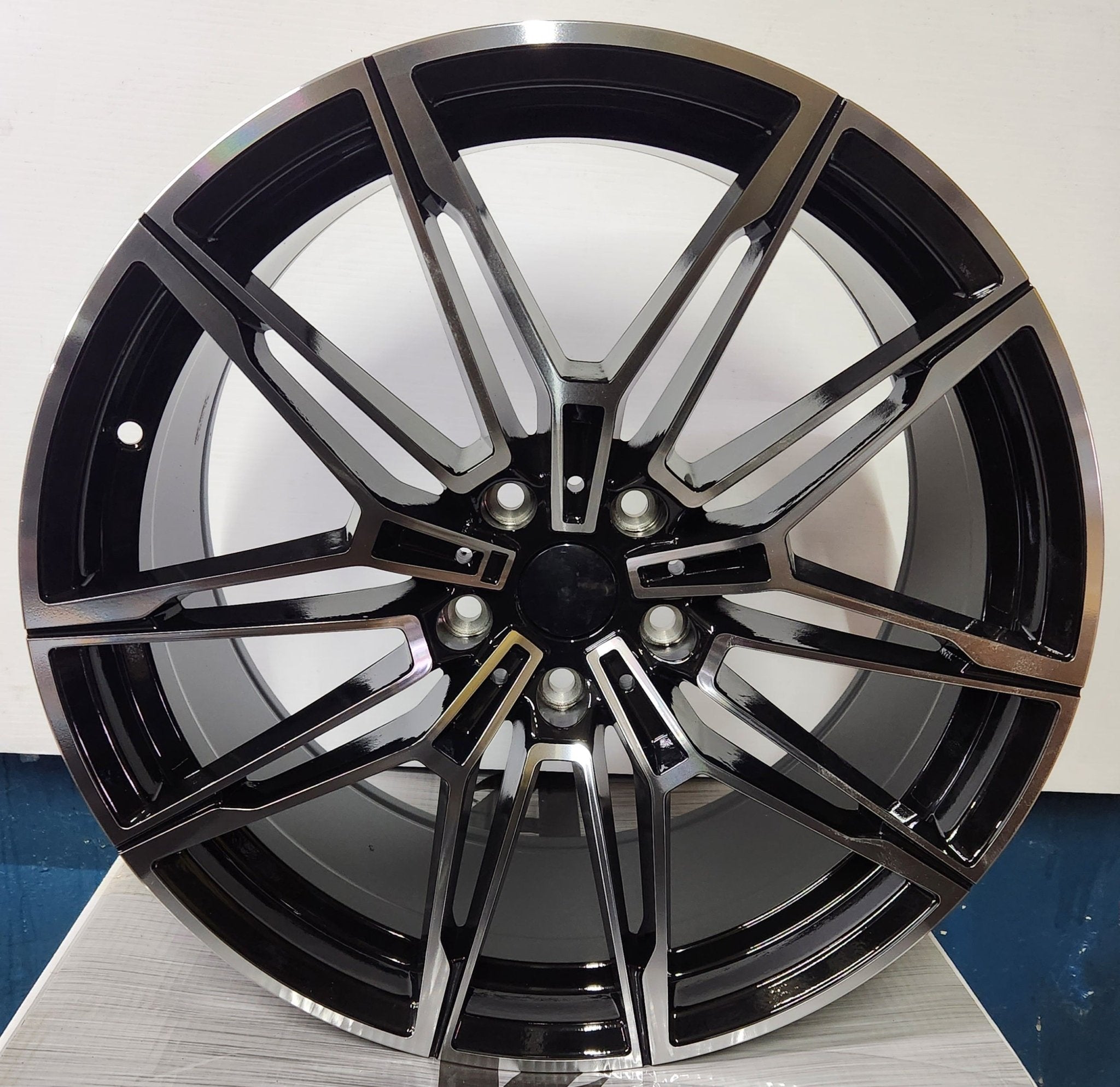 WHEELS - 0294 20x8.5 5x120 BLACK MACHINE FACE - Gun Hill Tire House (WTW - WHOLESALE TIRES & WHEELS)