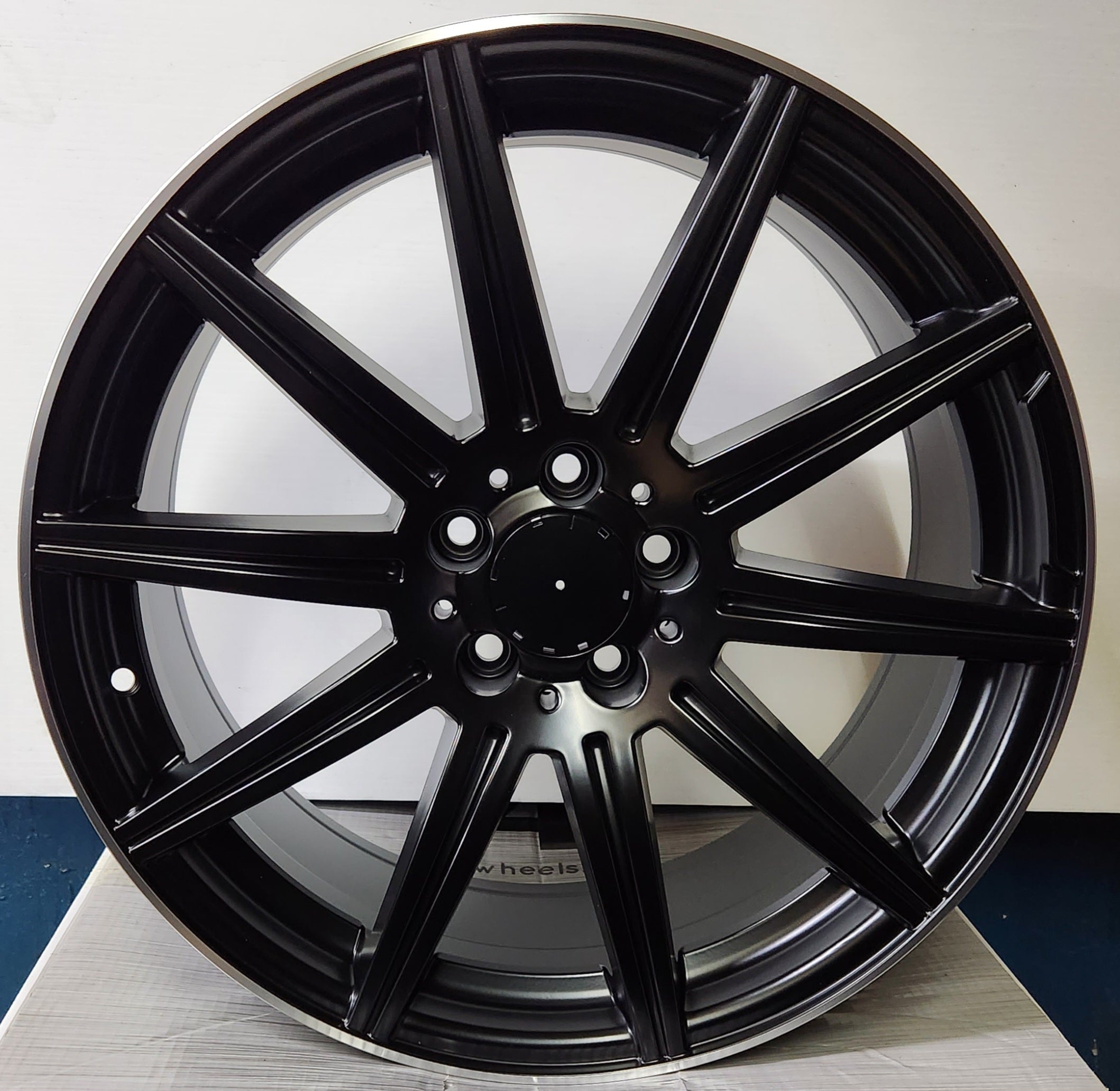 W806 WHEELS 19x9.5 5x112 MATT BLACK MACHINED LIP - Gun Hill Tire House (WTW - WHOLESALE TIRES & WHEELS)