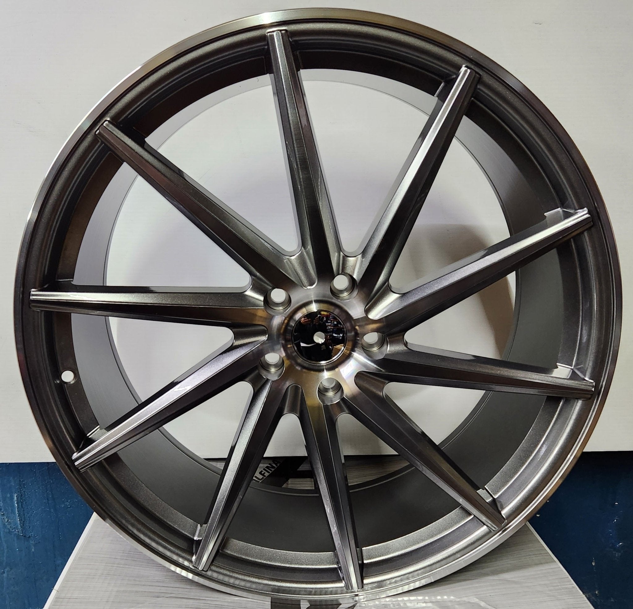 ALFINA AF301 22X9.0 5X120 GLOSSY GUNMTAL MACHINED FACE - Gun Hill Tire House (WTW - WHOLESALE TIRES & WHEELS)