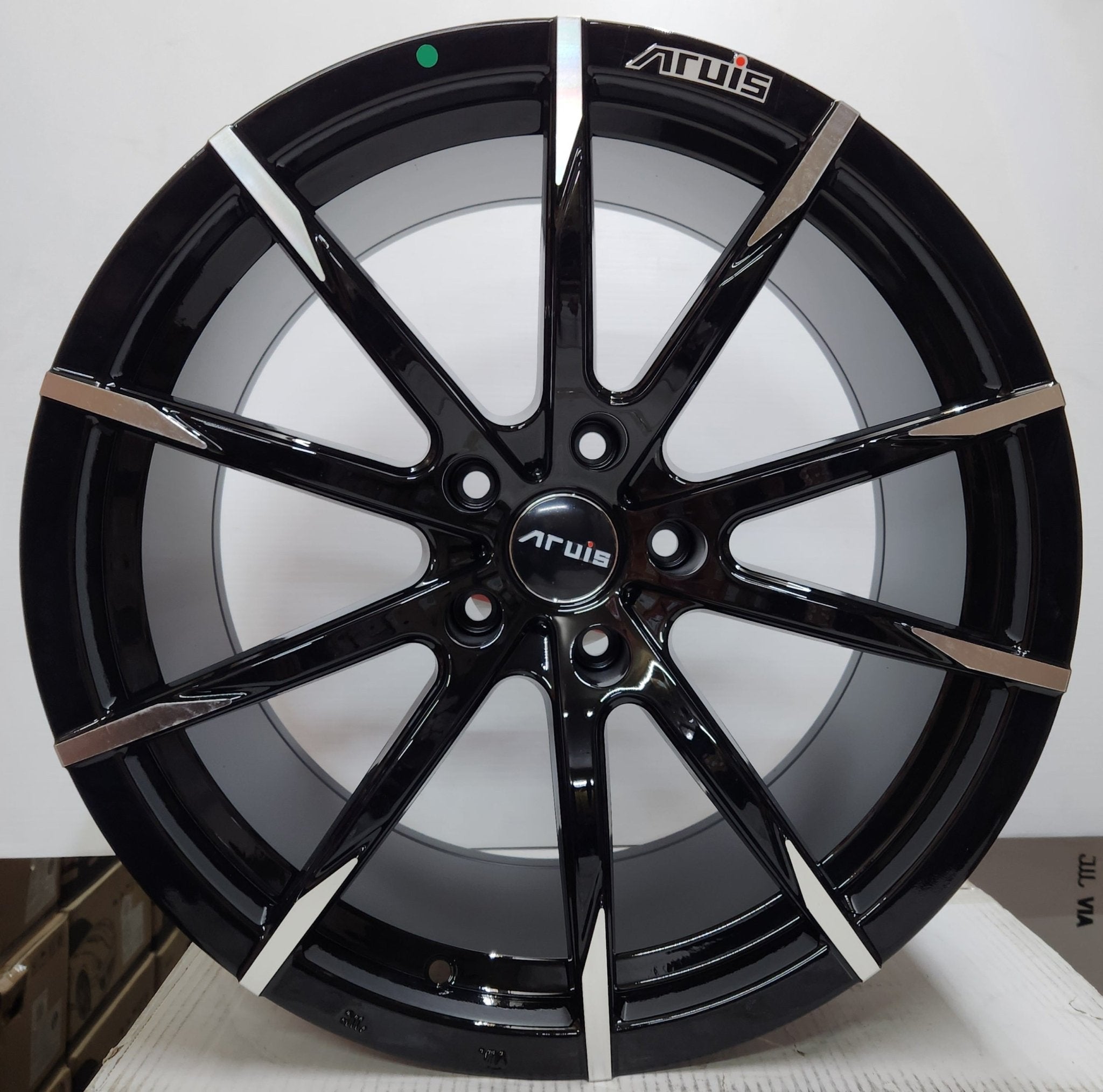 ARUIS AS73 19x9.5 5x4.5 BLACK MACHINE FACE - Gun Hill Tire House (WTW - WHOLESALE TIRES & WHEELS)