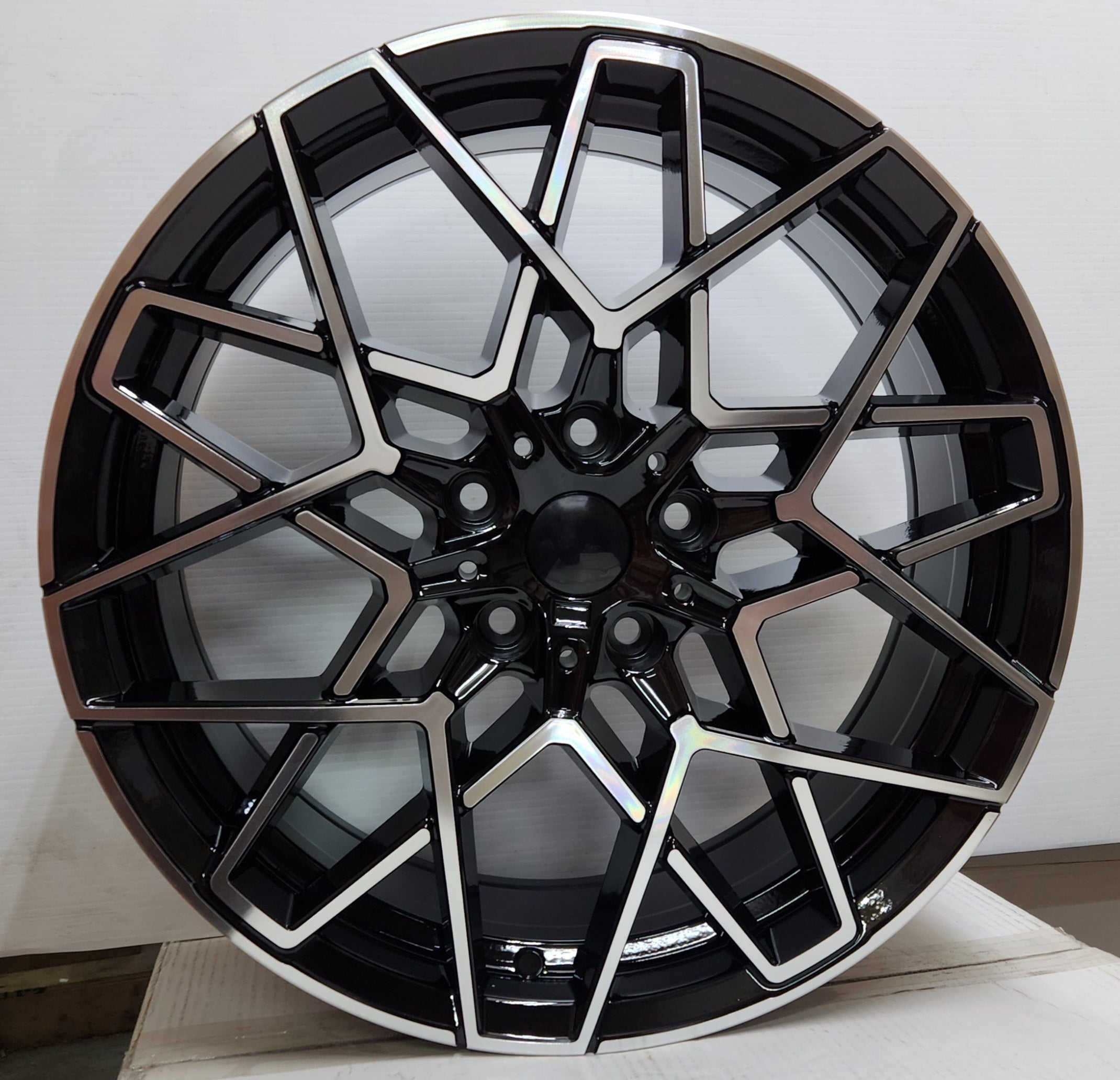 775B WHEELS 19X9 5x120 BLACK MACHINE FACE - Gun Hill Tire House (WTW - WHOLESALE TIRES & WHEELS)