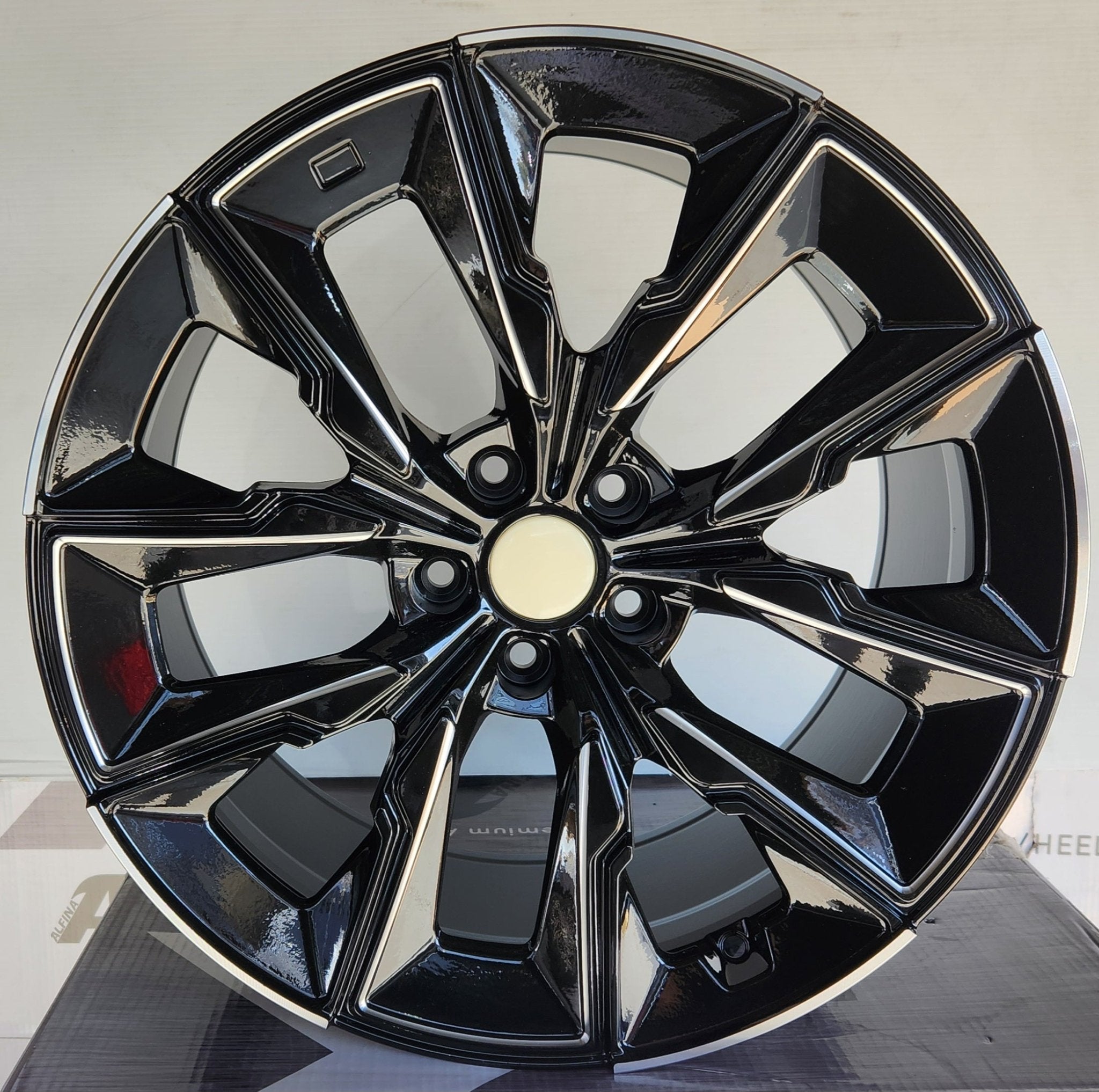 OE - 538 909M 19X9.5 5X112 GLOSS BLACK MILLED SPOKES - Gun Hill Tire House (WTW - WHOLESALE TIRES & WHEELS)
