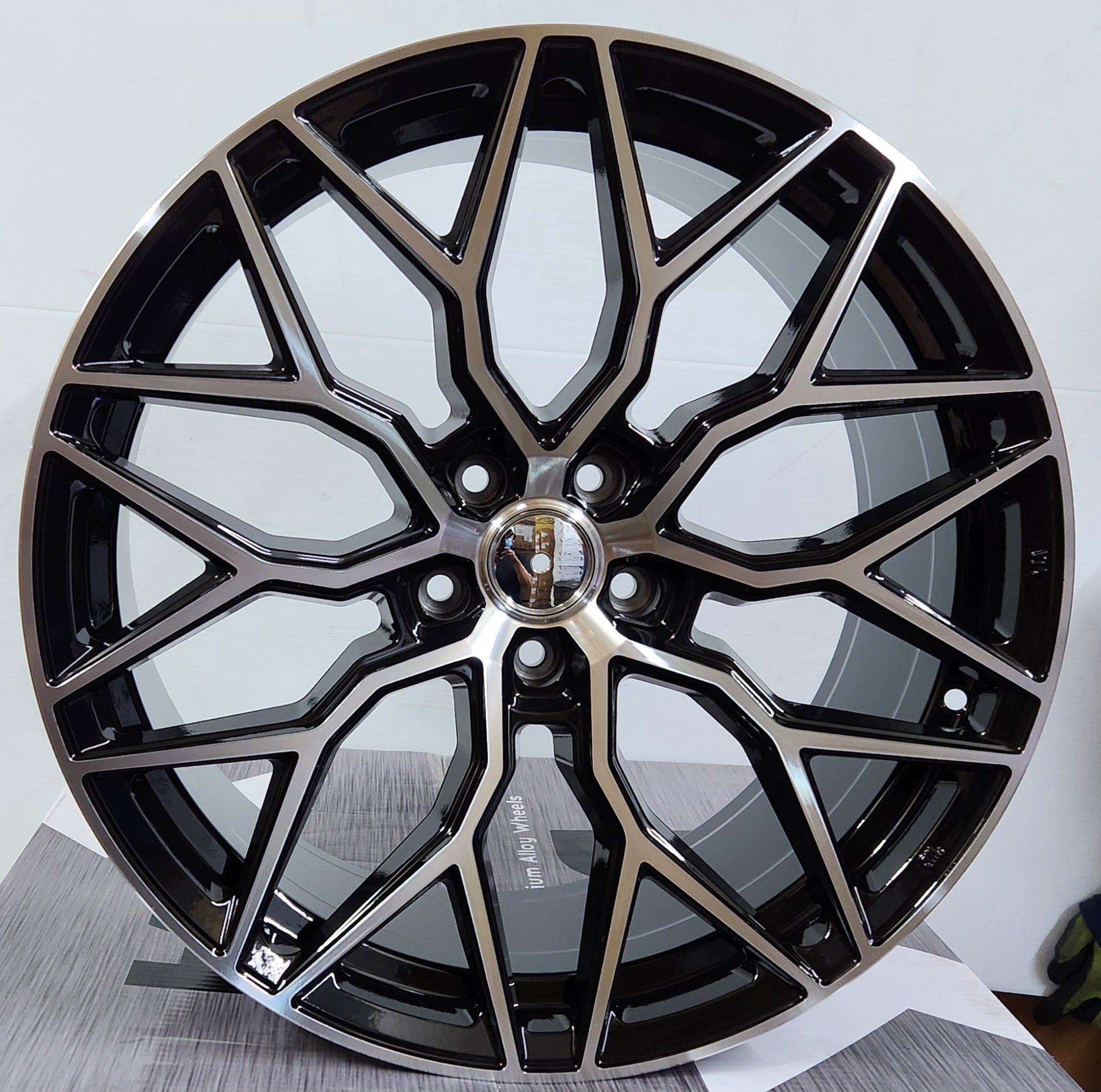 PEGESUS - 0319 Si - 01 20x10 5x114.3 5X112 GLOSS BLACK MACHINED FACE - Gun Hill Tire House (WTW - WHOLESALE TIRES & WHEELS)