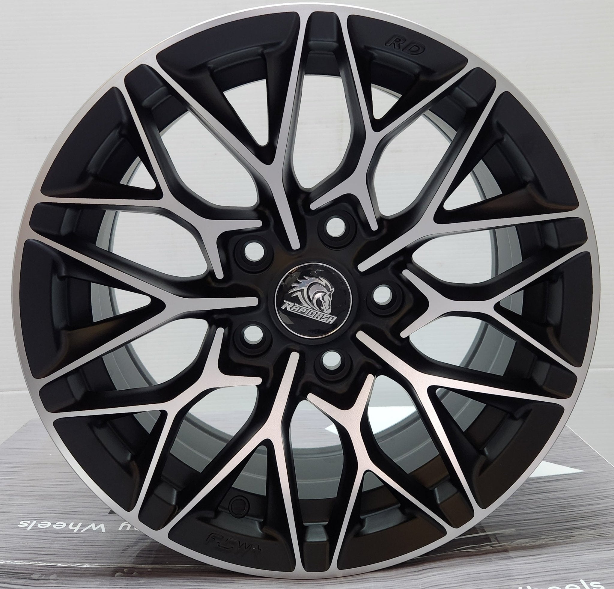 RD - V8 15X6.5 5X114.3 MATTE BLACK MACHINED FACE - Gun Hill Tire House (WTW - WHOLESALE TIRES & WHEELS)