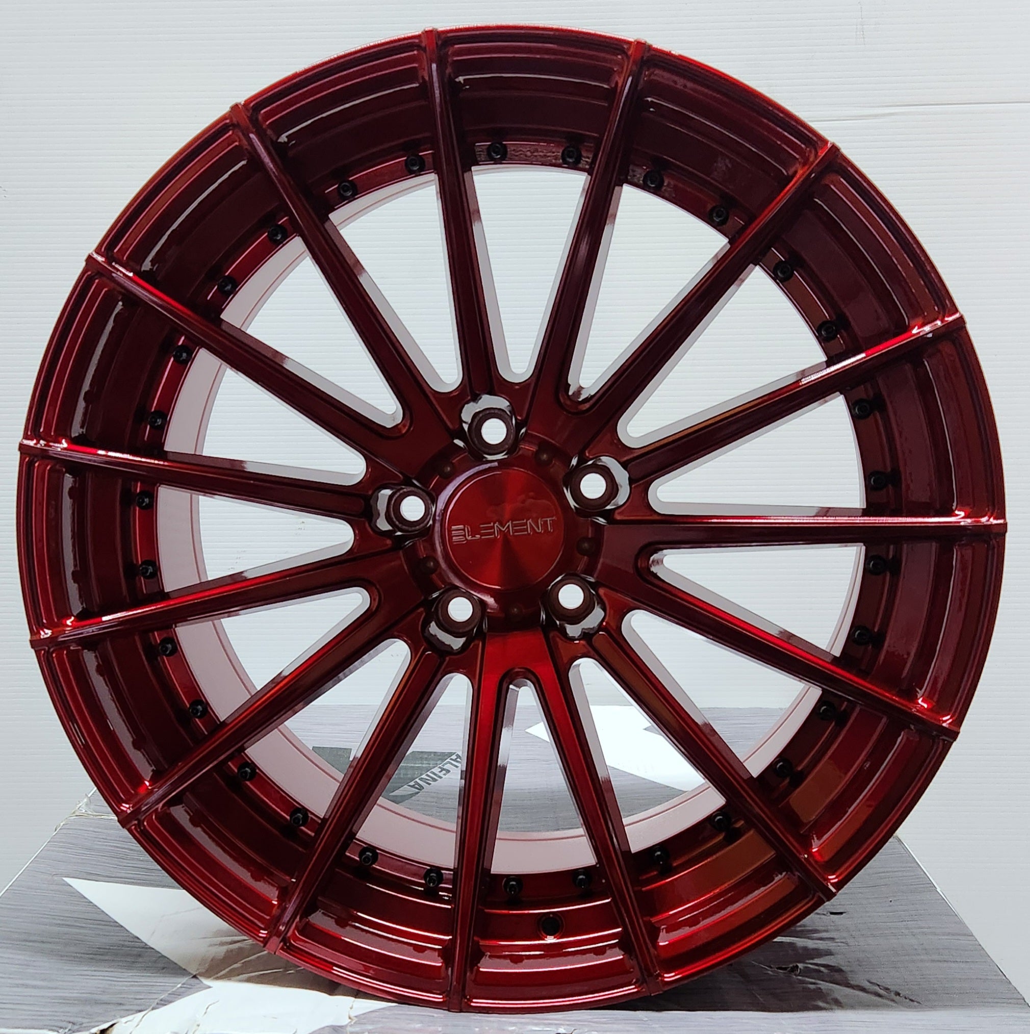 AZAD EL15 20X10.5 5X120 BRUSHED RED - Gun Hill Tire House (WTW - WHOLESALE TIRES & WHEELS)