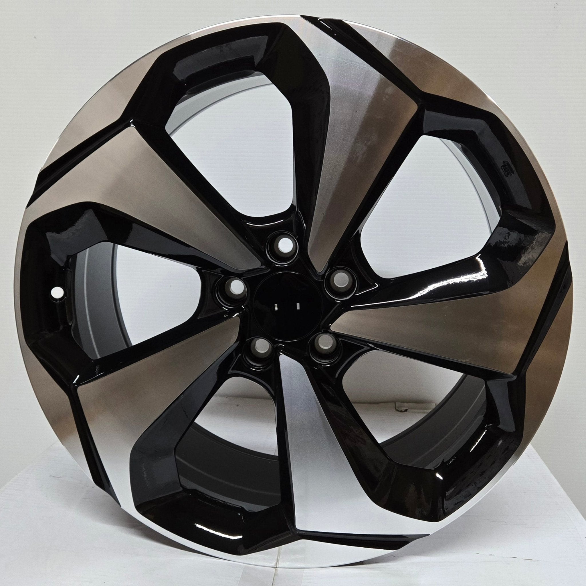 HD - 9 20x8.5 5x114.3 GLOSS BLACK MACHINE FACE - Gun Hill Tire House (WTW - WHOLESALE TIRES & WHEELS)