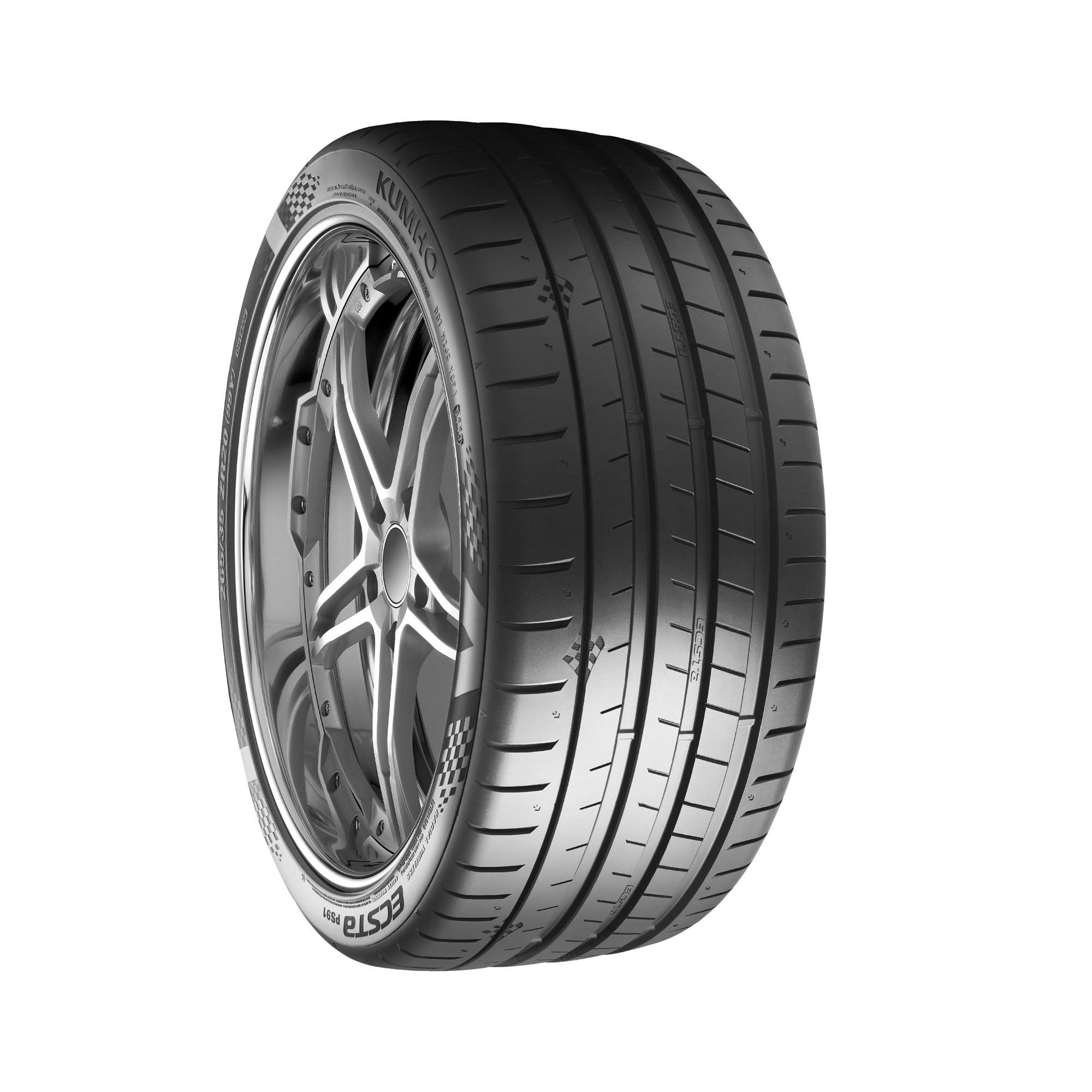 245/35ZR20 Kumho Ecsta PS91 UHP Summer (95Y) XL Passenger Tire - Gun Hill Tire House (WTW - WHOLESALE TIRES & WHEELS)