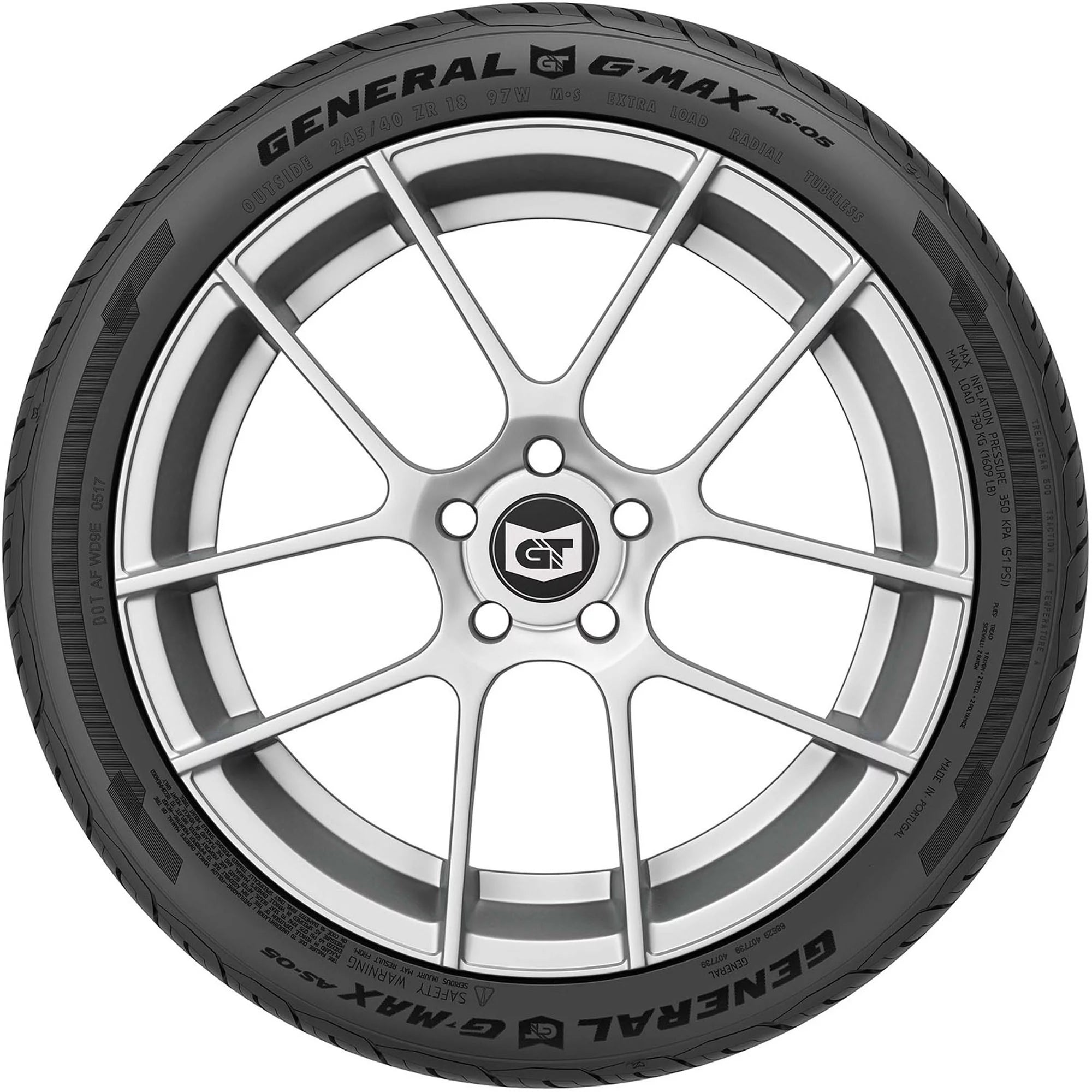 215/45ZR17 General G - MAX AS - 05 UHP All Season 91W XL Passenger Tire - Gun Hill Tire House (WTW - WHOLESALE TIRES & WHEELS)