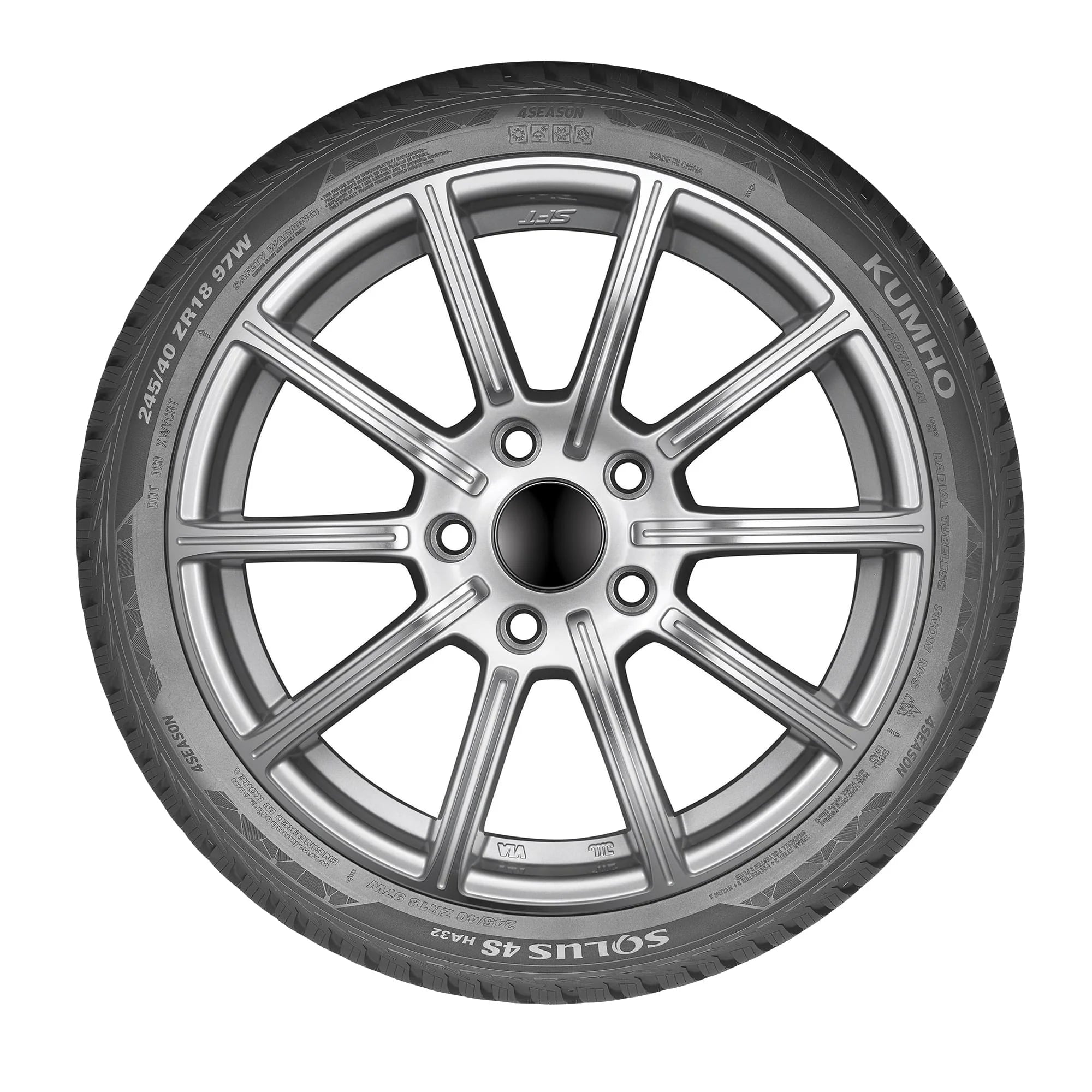 245/45R18 Kumho Solus HA32 All Weather 100W XL Passenger Tire - Gun Hill Tire House (WTW - WHOLESALE TIRES & WHEELS)