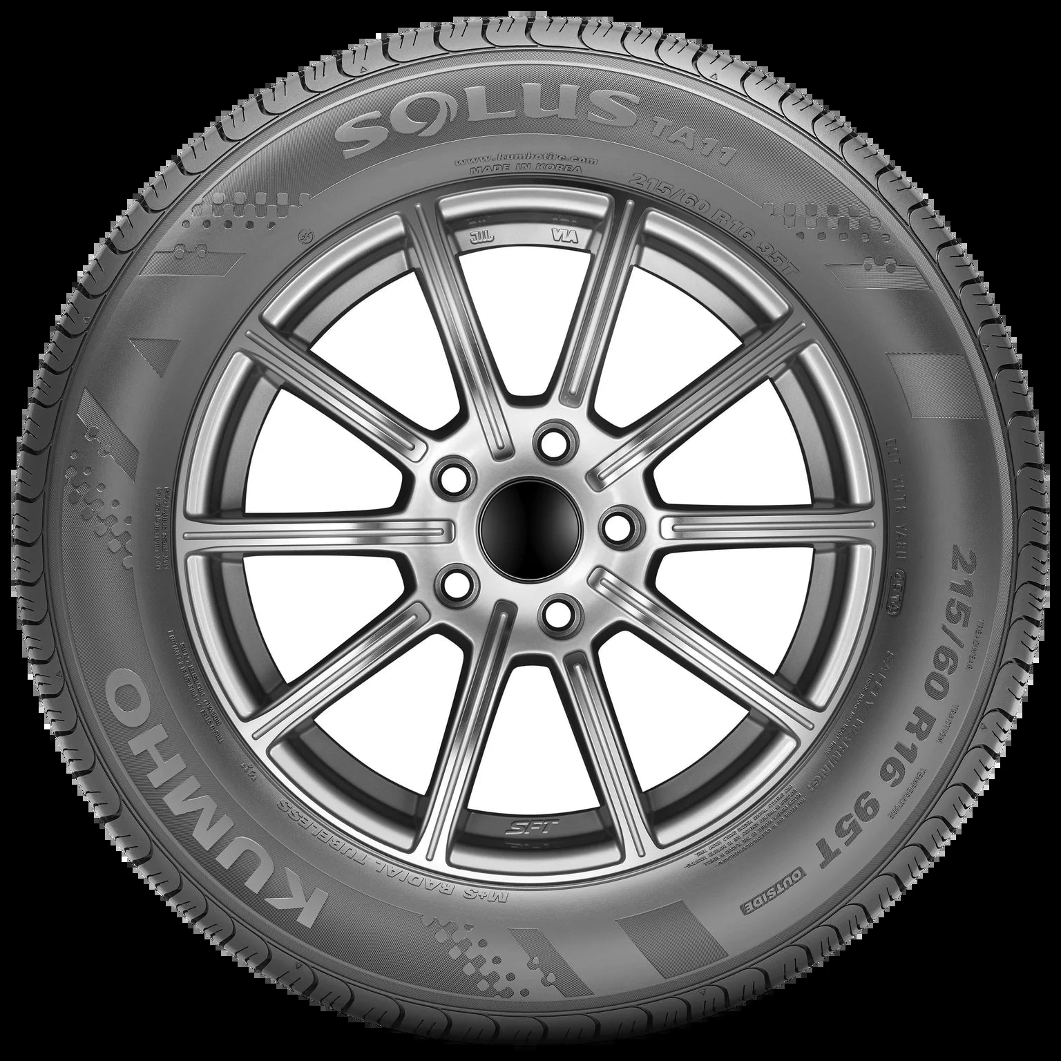 225/60R17 Kumho Solus TA11 All Season 99T Passenger Tire - Gun Hill Tire House (WTW - WHOLESALE TIRES & WHEELS)