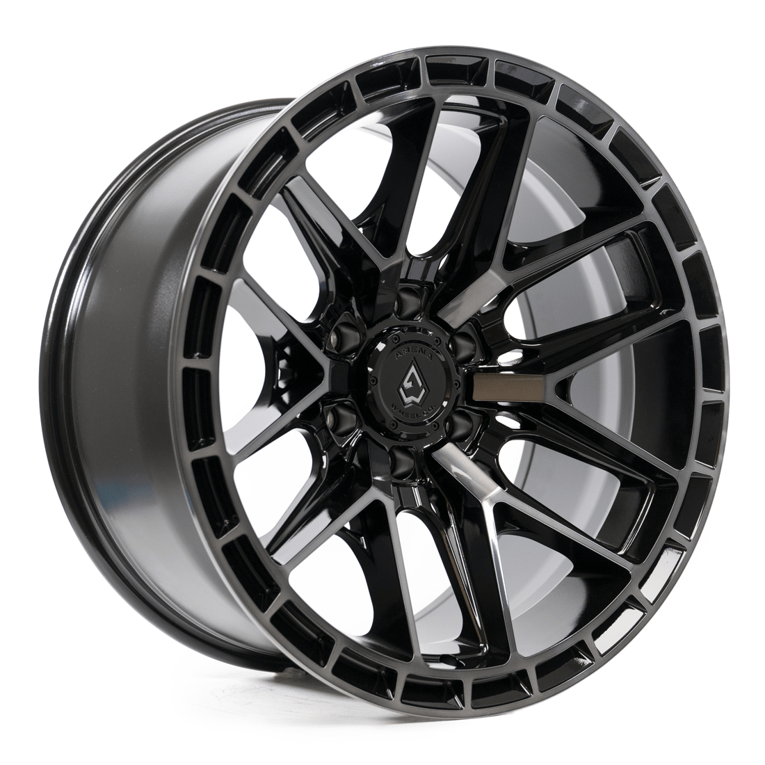 A114 ARENA BATTLE 22x10 6x139.7 GLOSSY MACHINED DDT FACE AND LIP - Gun Hill Tire House (WTW - WHOLESALE TIRES & WHEELS)