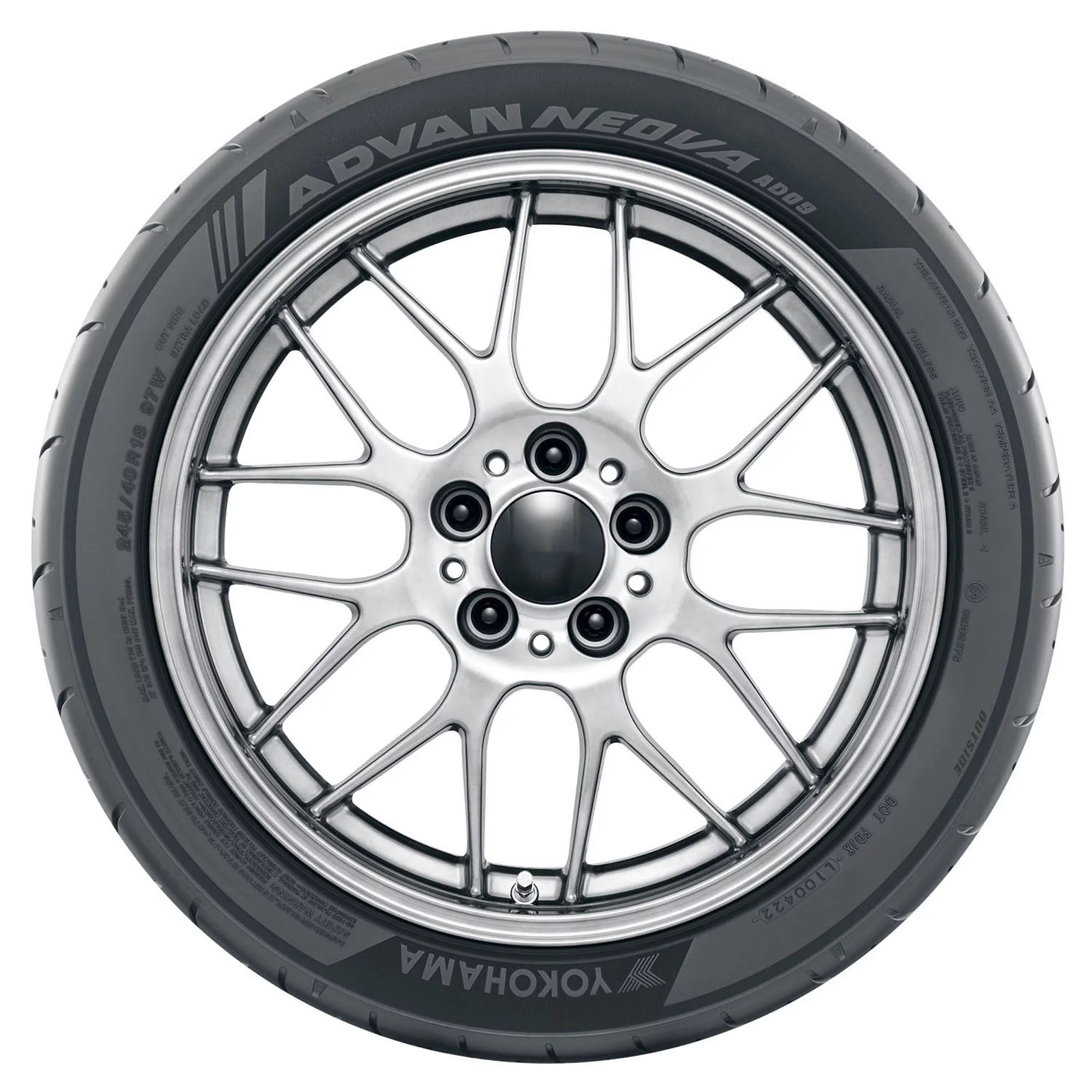 265/30R20XL Yokohama Advan Neova AD09 94W BW Summer Tire - Gun Hill Tire House (WTW - WHOLESALE TIRES & WHEELS)
