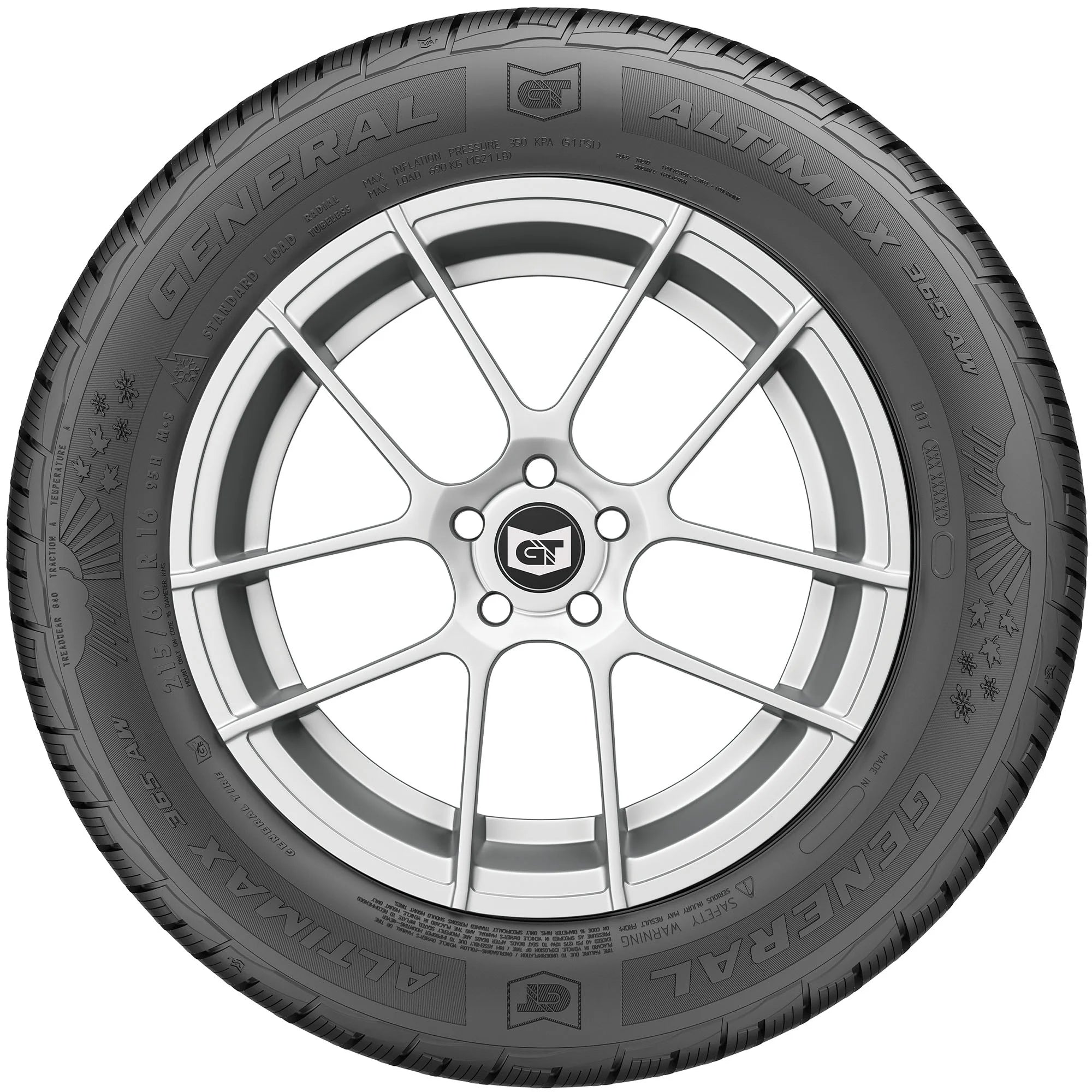 215/60R16 General Altimax 365AW All Weather 95H Passenger Tire - Gun Hill Tire House (WTW - WHOLESALE TIRES & WHEELS)