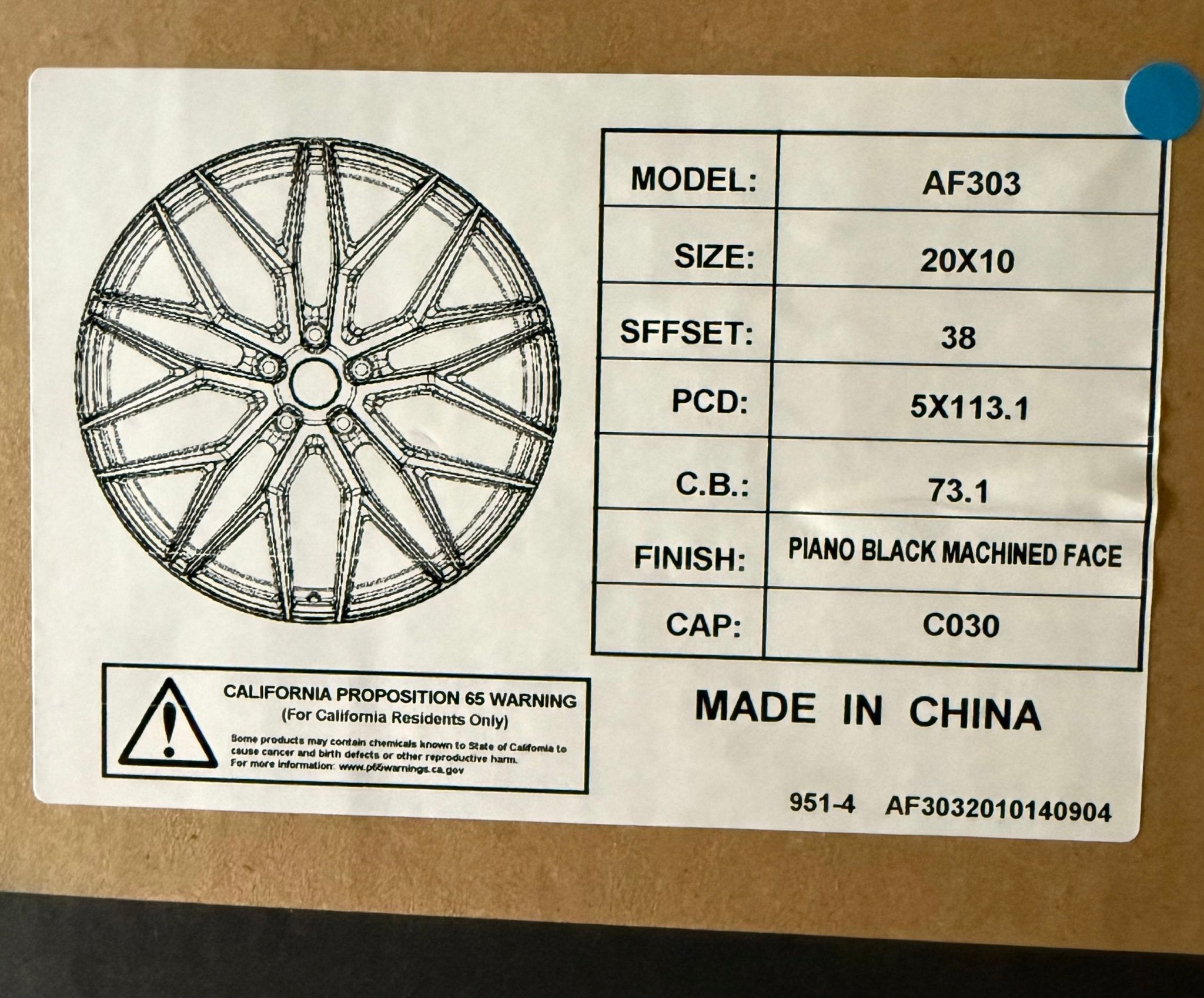 ALFINA AF303 20x10 5x114.3 / 5x112 GLOSS BLACK MACHINED FACE - Gun Hill Tire House (WTW - WHOLESALE TIRES & WHEELS)