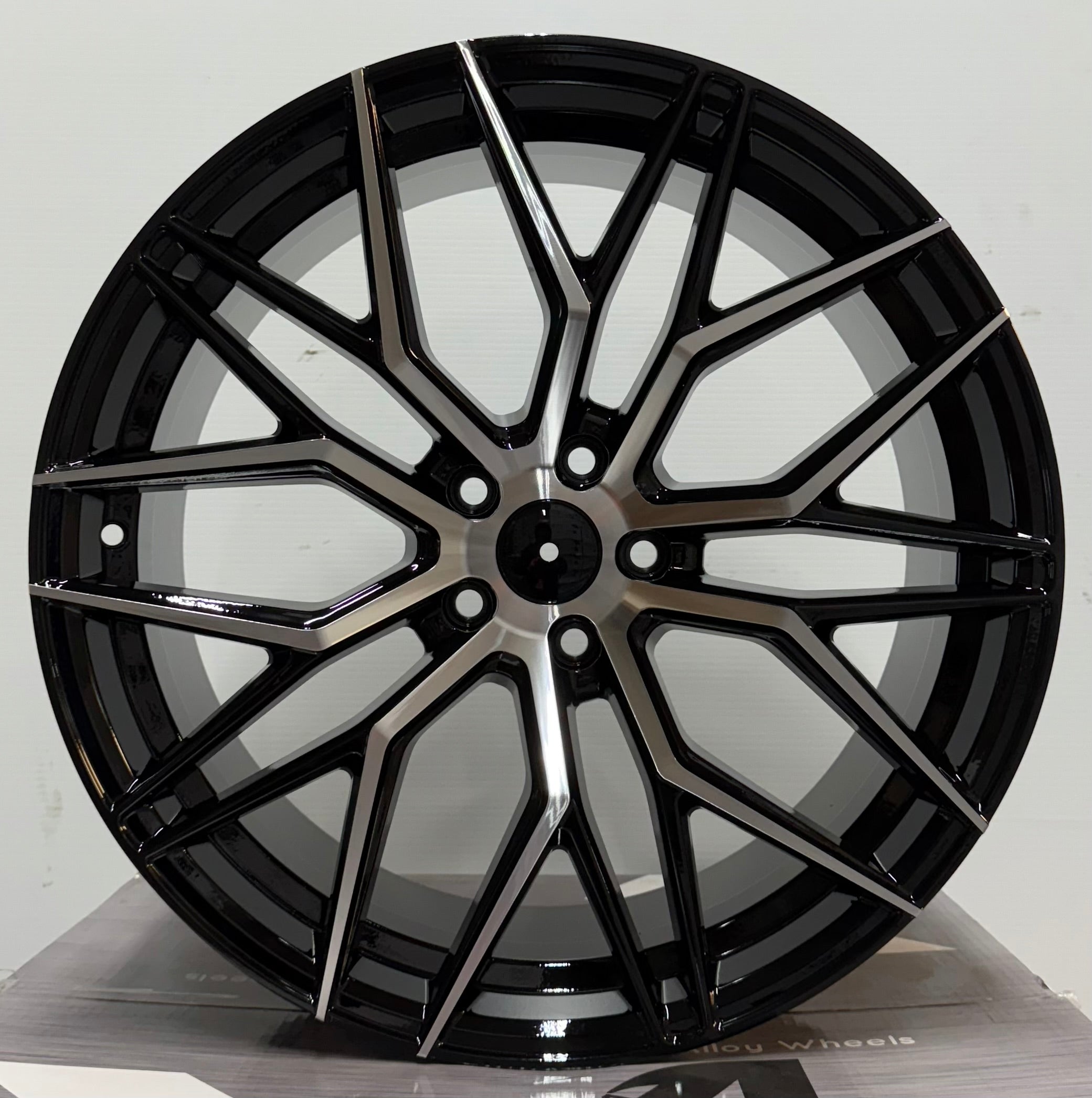 ALFINA AF303 20x10 5x114.3 / 5x112 GLOSS BLACK MACHINED FACE - Gun Hill Tire House (WTW - WHOLESALE TIRES & WHEELS)