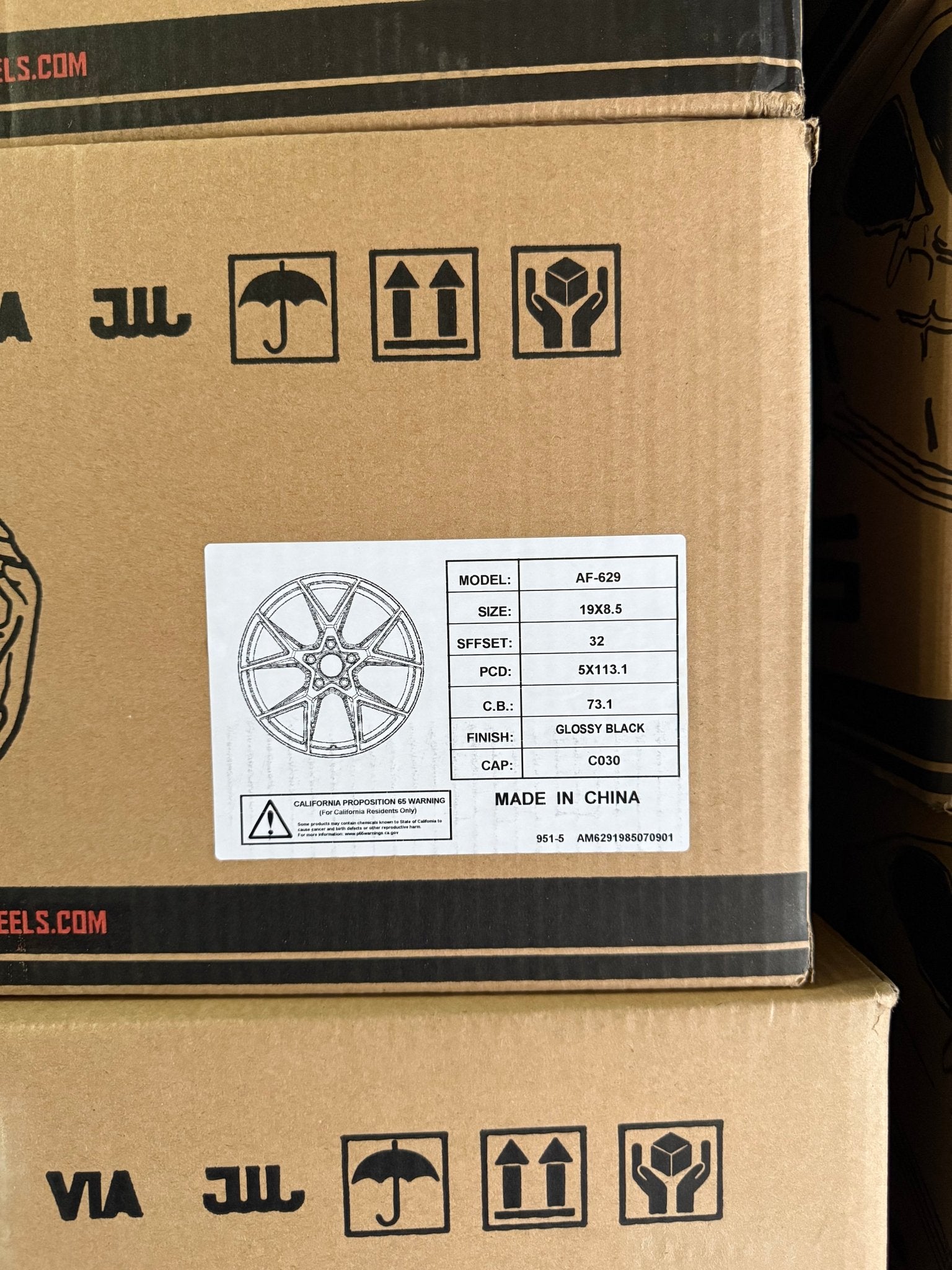 AF629 19x8.5 5x112 / 5x114.3 GLOSS BLACK - Gun Hill Tire House (WTW - WHOLESALE TIRES & WHEELS)