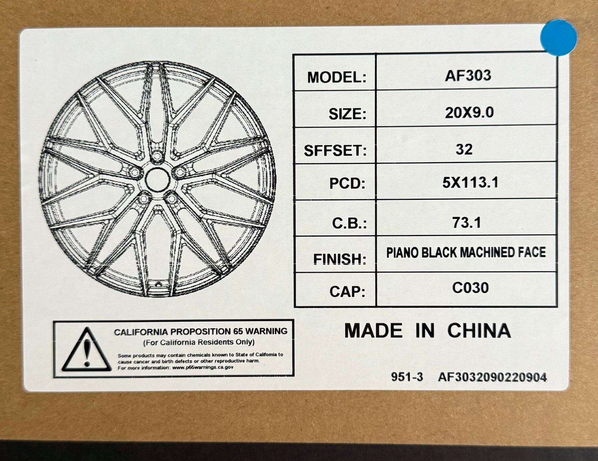 ALFINA AF303 20x9 5x112 / 5x114.3 GLOSS BLACK MACHINED FACE - Gun Hill Tire House (WTW - WHOLESALE TIRES & WHEELS)