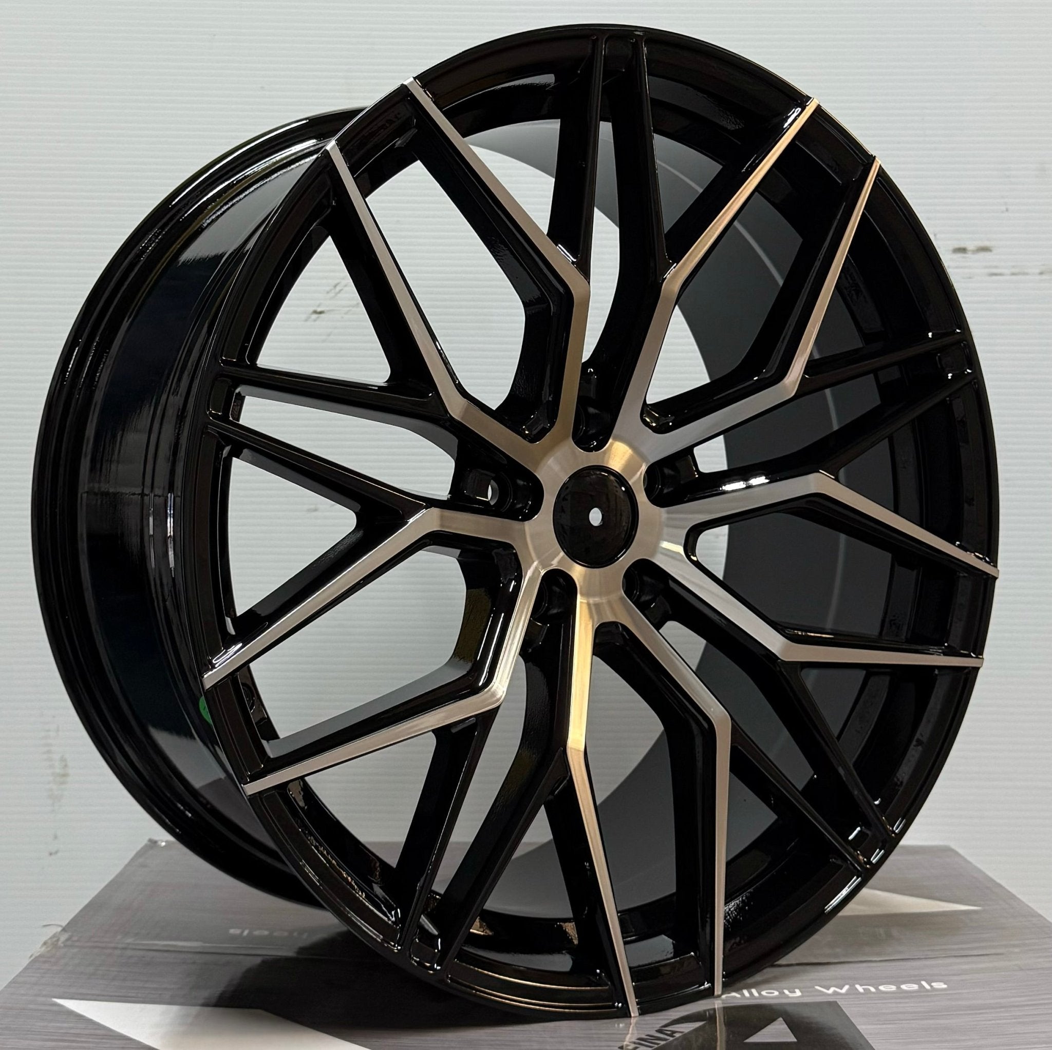 ALFINA AF303 20x10 5x114.3 / 5x112 GLOSS BLACK MACHINED FACE - Gun Hill Tire House (WTW - WHOLESALE TIRES & WHEELS)