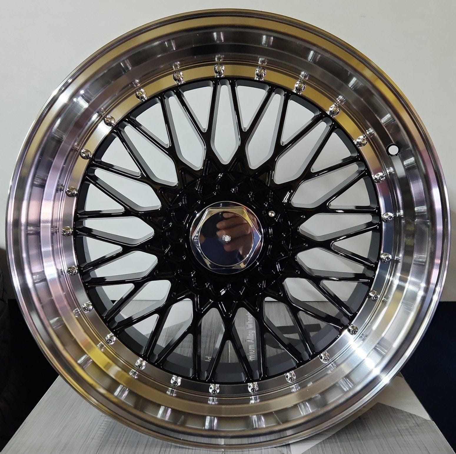 W884 18x9.0 5x112 / 5x114.3 / 5x120 BLACK MACHINED LIP - Gun Hill Tire House (WTW - WHOLESALE TIRES & WHEELS)