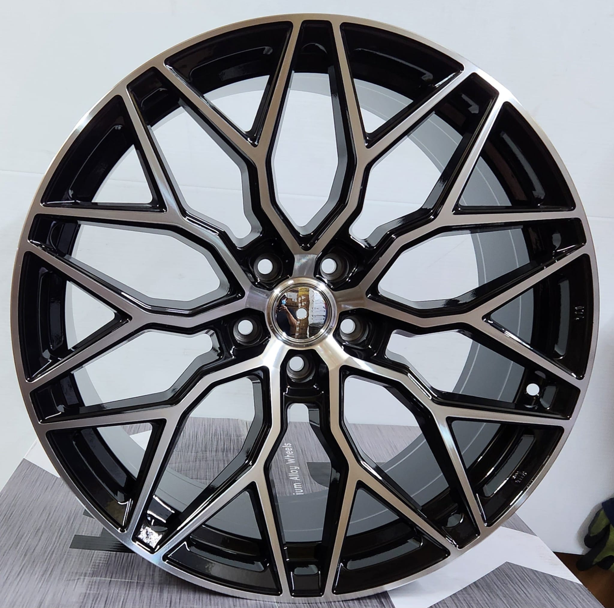 W1402 20X8.5 5X4.5 BLACK MACHINED FACE - Gun Hill Tire House (WTW - WHOLESALE TIRES & WHEELS)