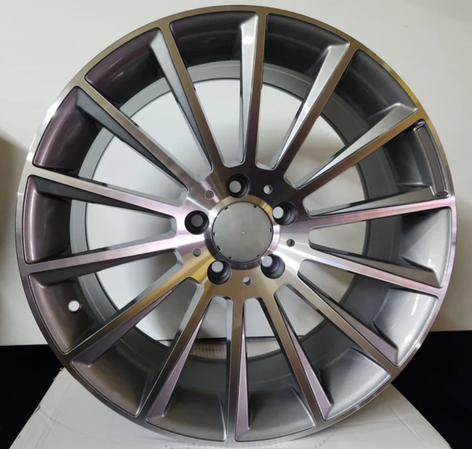 W813 19x8.5 5x112 GUNMETAL MACHINED FACE - Gun Hill Tire House (WTW - WHOLESALE TIRES & WHEELS)