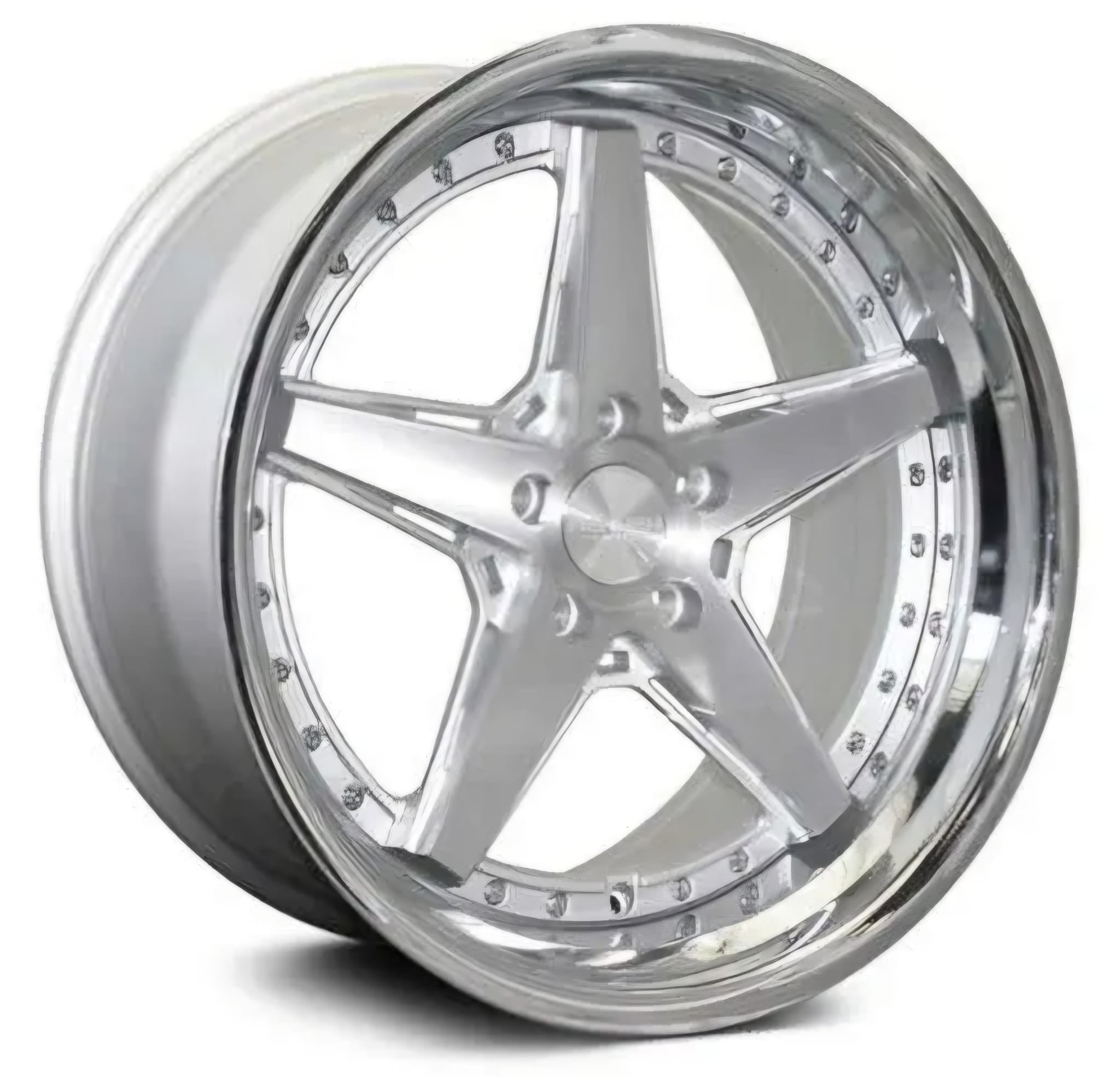 RENNEN CSL7 19x8.5 BLANK (5x112 - 5x120) SILVER BRUSHED / CHROME SSL LIP - Gun Hill Tire House (WTW - WHOLESALE TIRES & WHEELS)