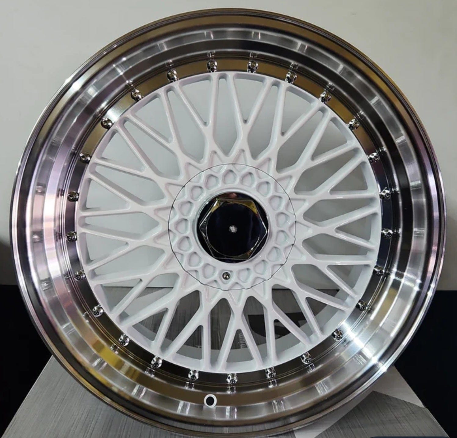 W883 15X7 4X100 4X114.3 WHITE MACHINED LIP - Gun Hill Tire House (WTW - WHOLESALE TIRES & WHEELS)
