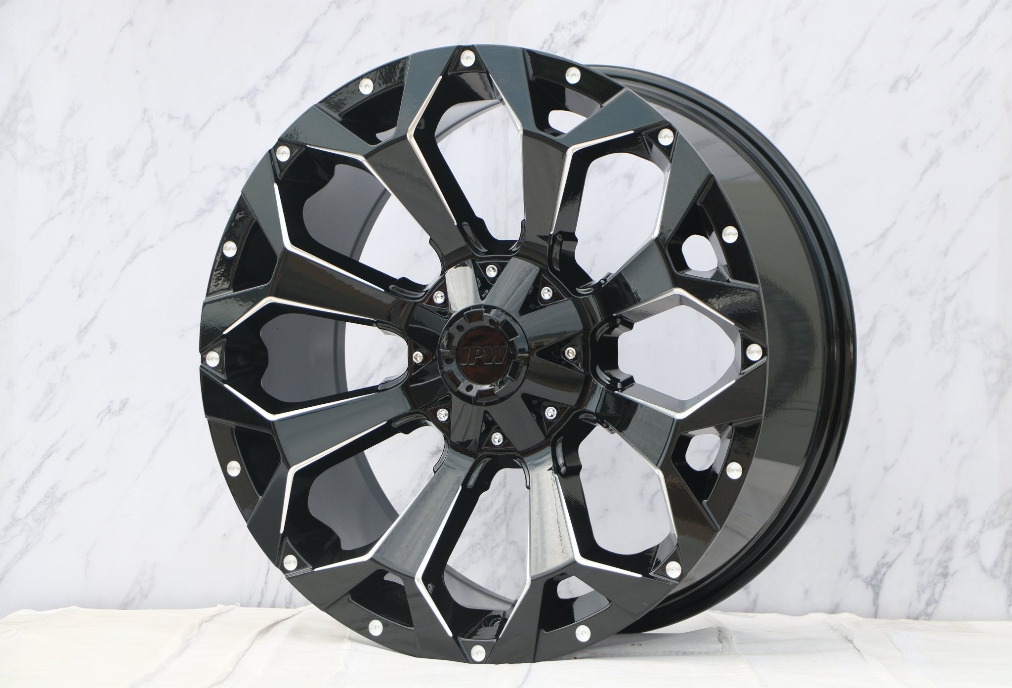 W950 1521B Gloss Black Milled 18x9.0 ET0 6x139.7 CB106.1 - Gun Hill Tire House (WTW - WHOLESALE TIRES & WHEELS)