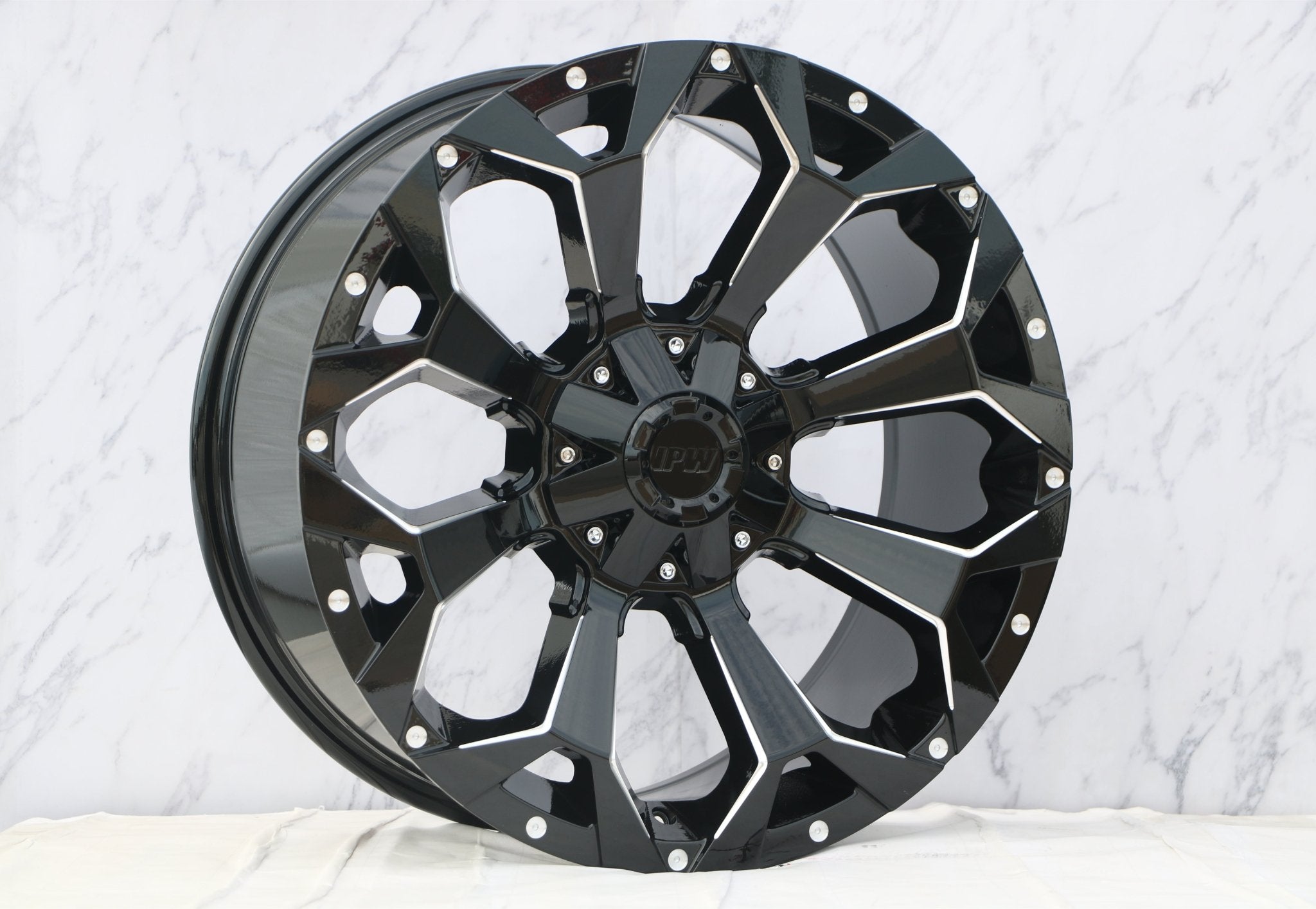 W950 1521 Gloss Black Milled 20x9.0 ET0 6x135/139.7 CB106.1 - Gun Hill Tire House (WTW - WHOLESALE TIRES & WHEELS)