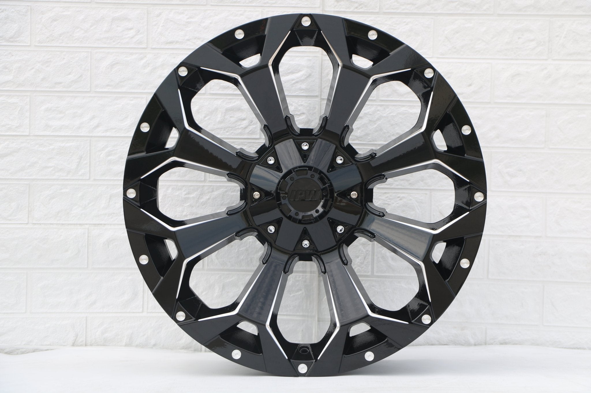 W950 1521 Gloss Black Milled 20x9.0 ET0 6x135/139.7 CB106.1 - Gun Hill Tire House (WTW - WHOLESALE TIRES & WHEELS)