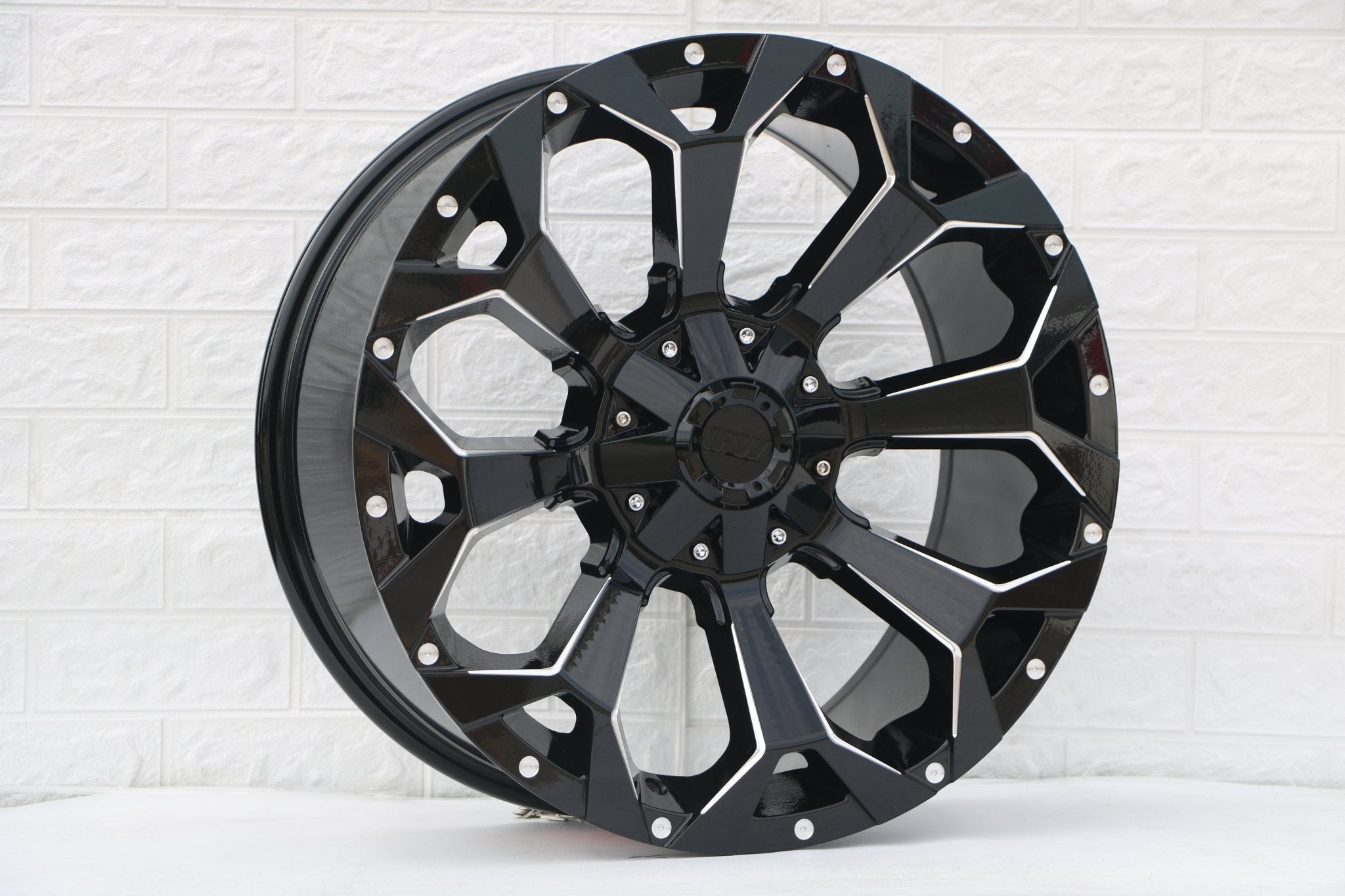 W950 1521B Gloss Black Milled 18x9.0 ET0 6x139.7 CB106.1 - Gun Hill Tire House (WTW - WHOLESALE TIRES & WHEELS)