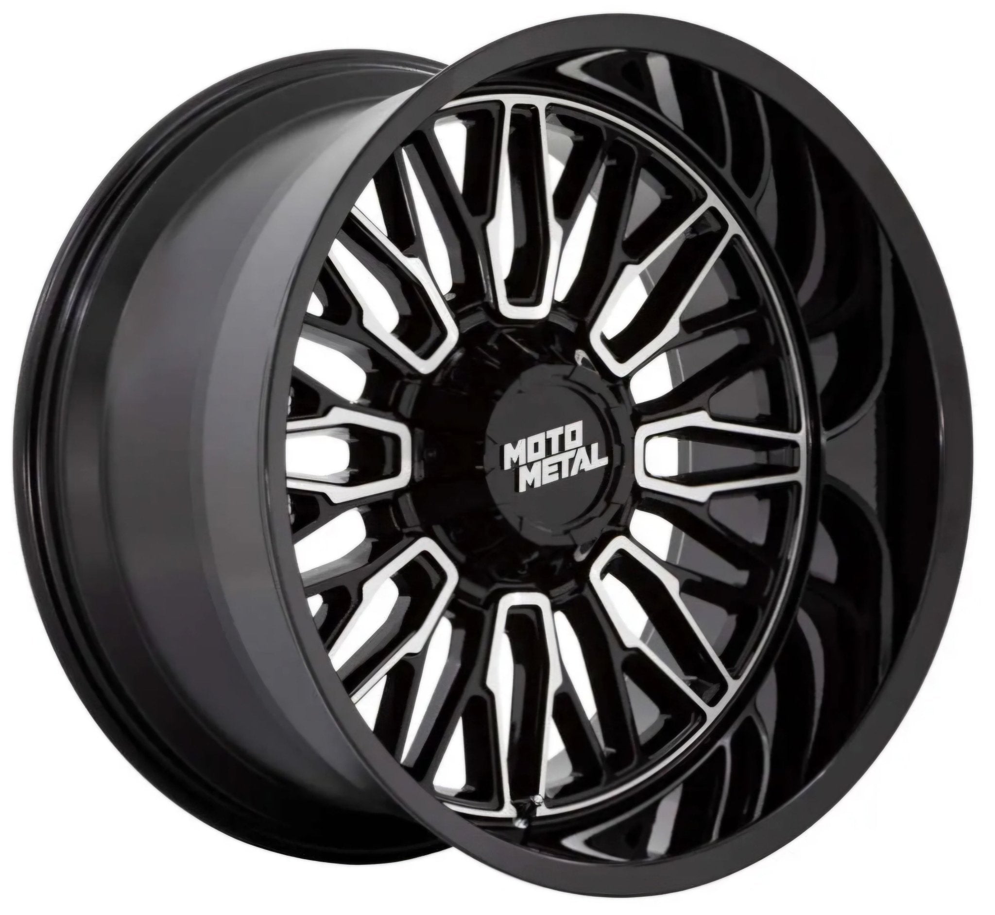 MOTO MO809B 22X10 6X135 6X139.7 BLACK MACHINED - Gun Hill Tire House (WTW - WHOLESALE TIRES & WHEELS)