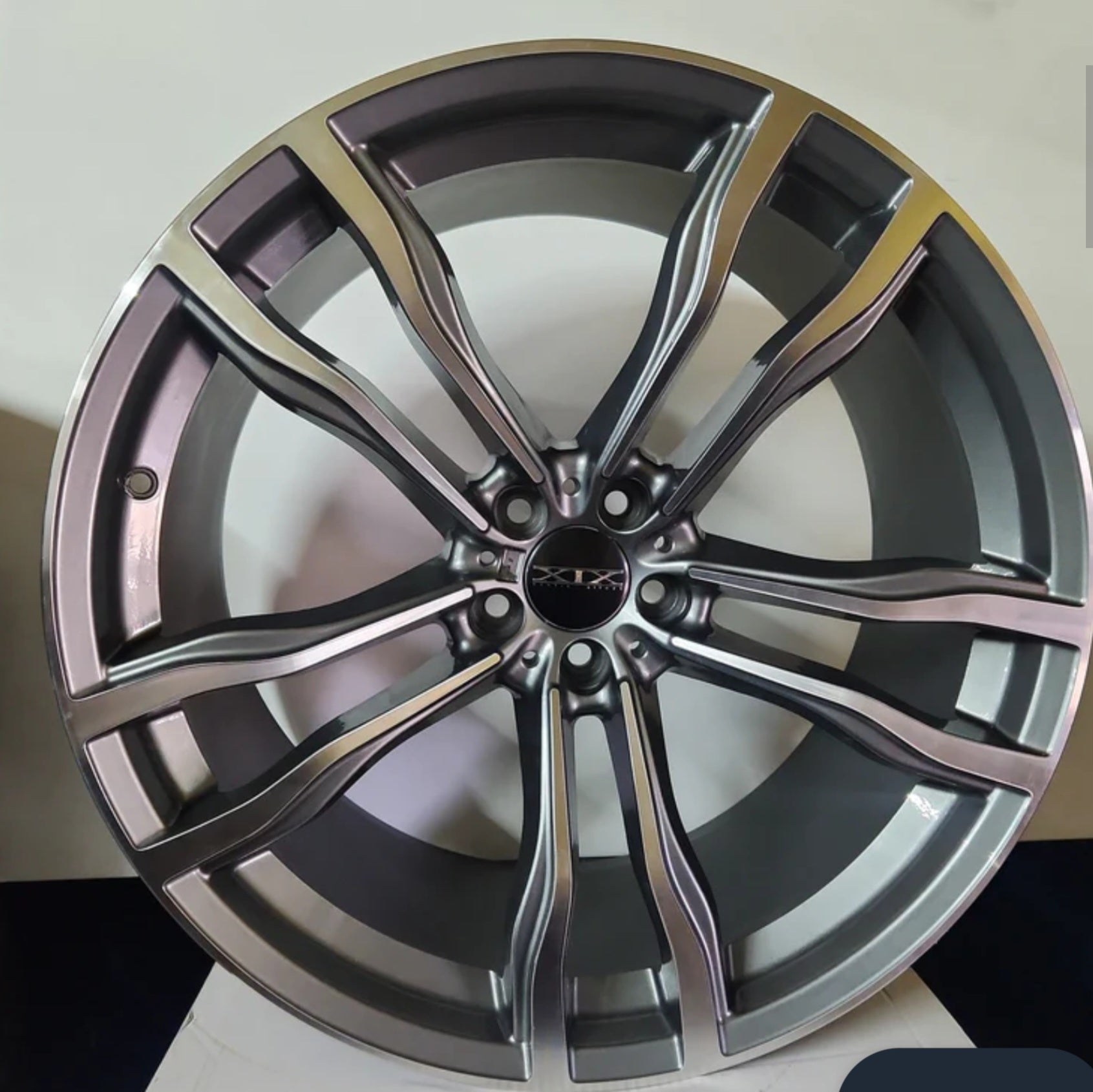 RB62 WHEELS 22x10 5x120 DARK GREY POLISHED - Gun Hill Tire House (WTW - WHOLESALE TIRES & WHEELS)