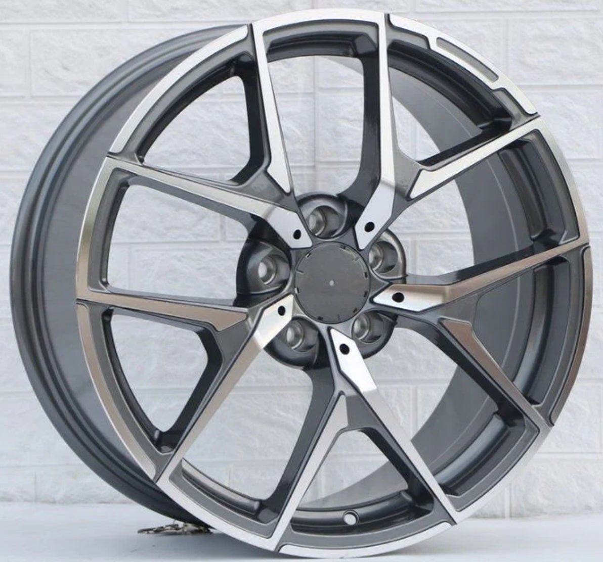 W838 20X8.5 5X112 1306 GUN METAL MACHINED FACE - Gun Hill Tire House (WTW - WHOLESALE TIRES & WHEELS)