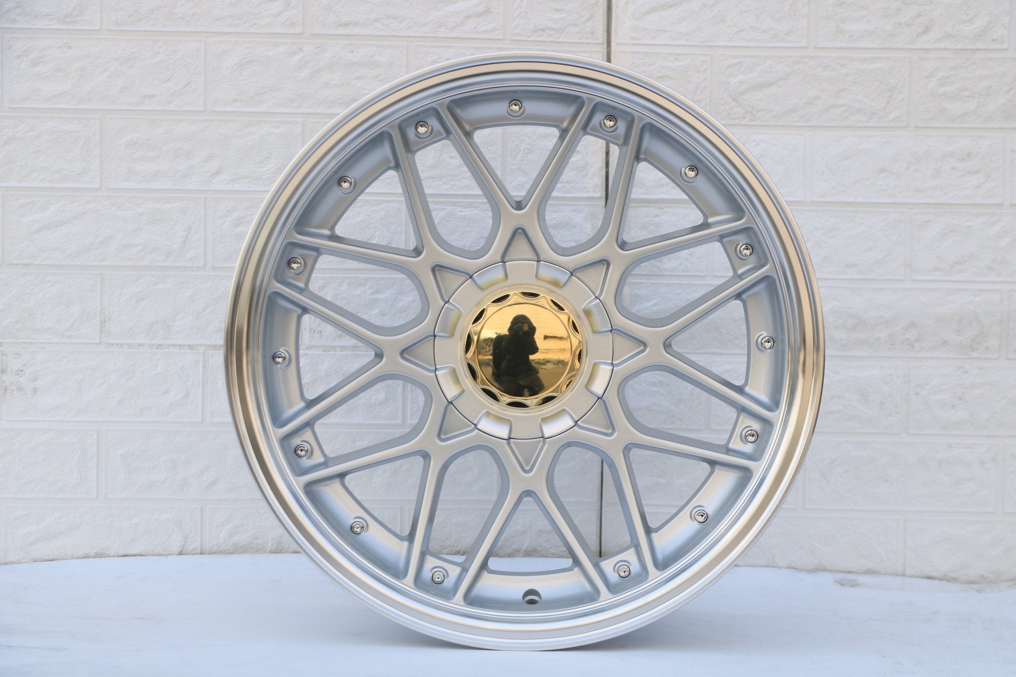 W025 SSA06 Silver Machined Face With Silver Rivet 18x9.0 ET30 5x120/114.3 CB73.1 MB - 2325 - Gun Hill Tire House (WTW - WHOLESALE TIRES & WHEELS)