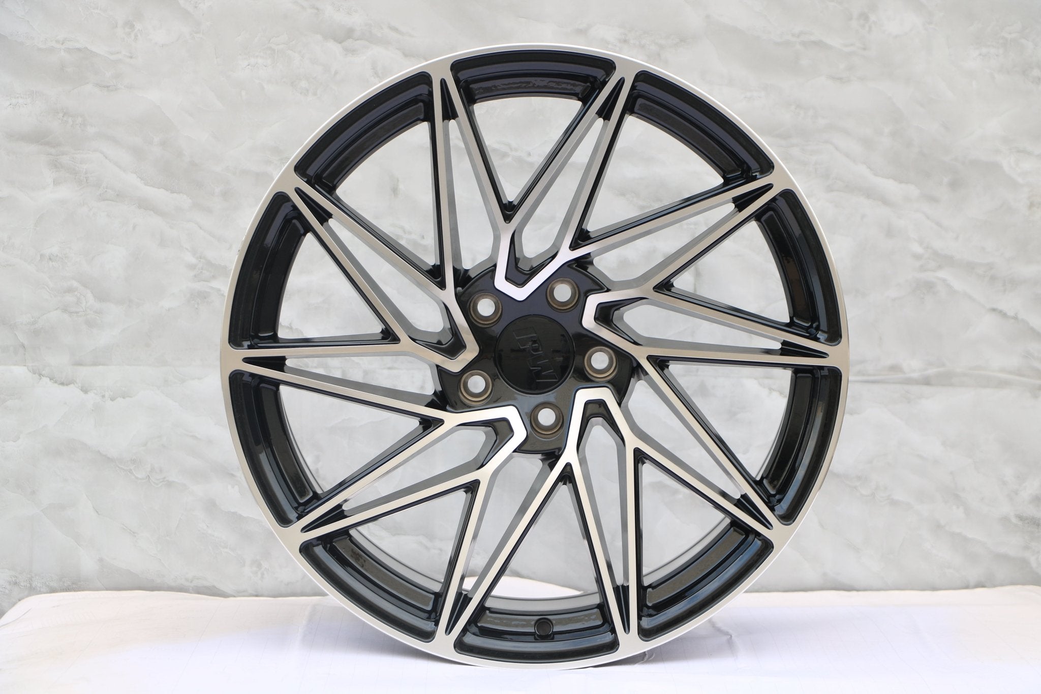 W1300 XH284 Black Machined Face 19x9.5 Et35 5x114.3 CB73.1 - Gun Hill Tire House (WTW - WHOLESALE TIRES & WHEELS)