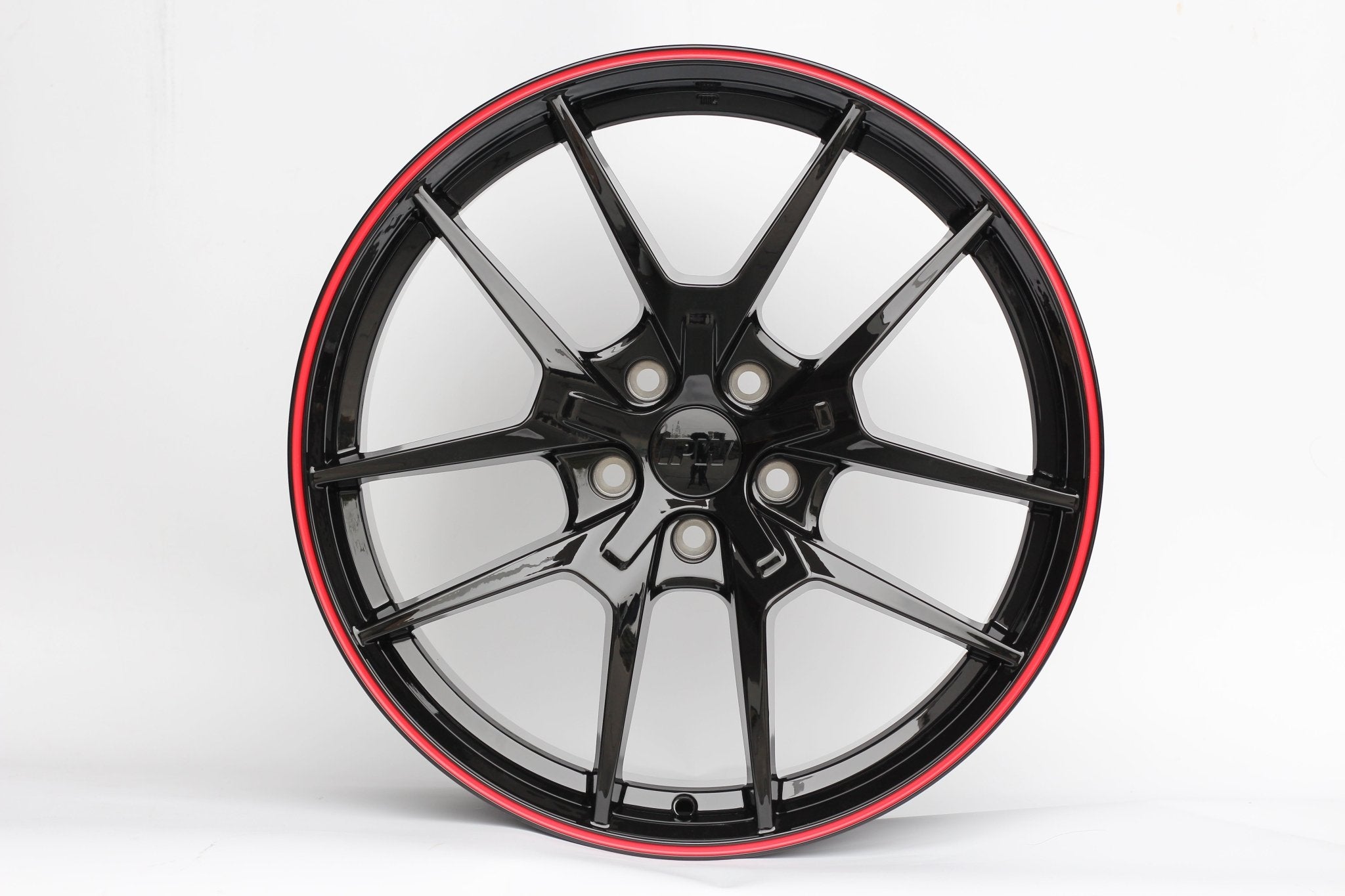 W301 XY31 Gloss Black Red Lip 18x8.5 ET35 5x114.3 CB73.1 Flow Forged 20LBS - Gun Hill Tire House (WTW - WHOLESALE TIRES & WHEELS)