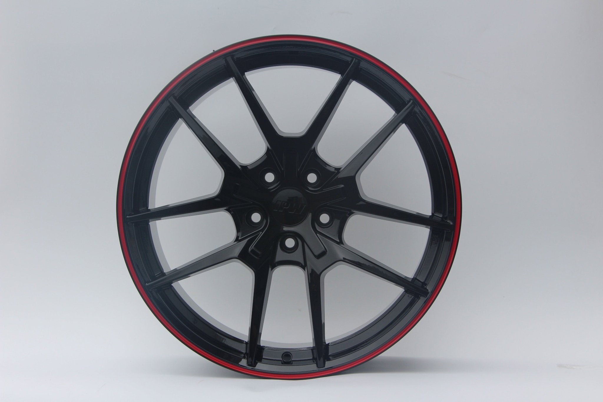 W301 Flow Forged XY31 Gloss Black Red Lip 19x8.5 ET35 5x114.3 CB73.1 23lbs - Gun Hill Tire House (WTW - WHOLESALE TIRES & WHEELS)
