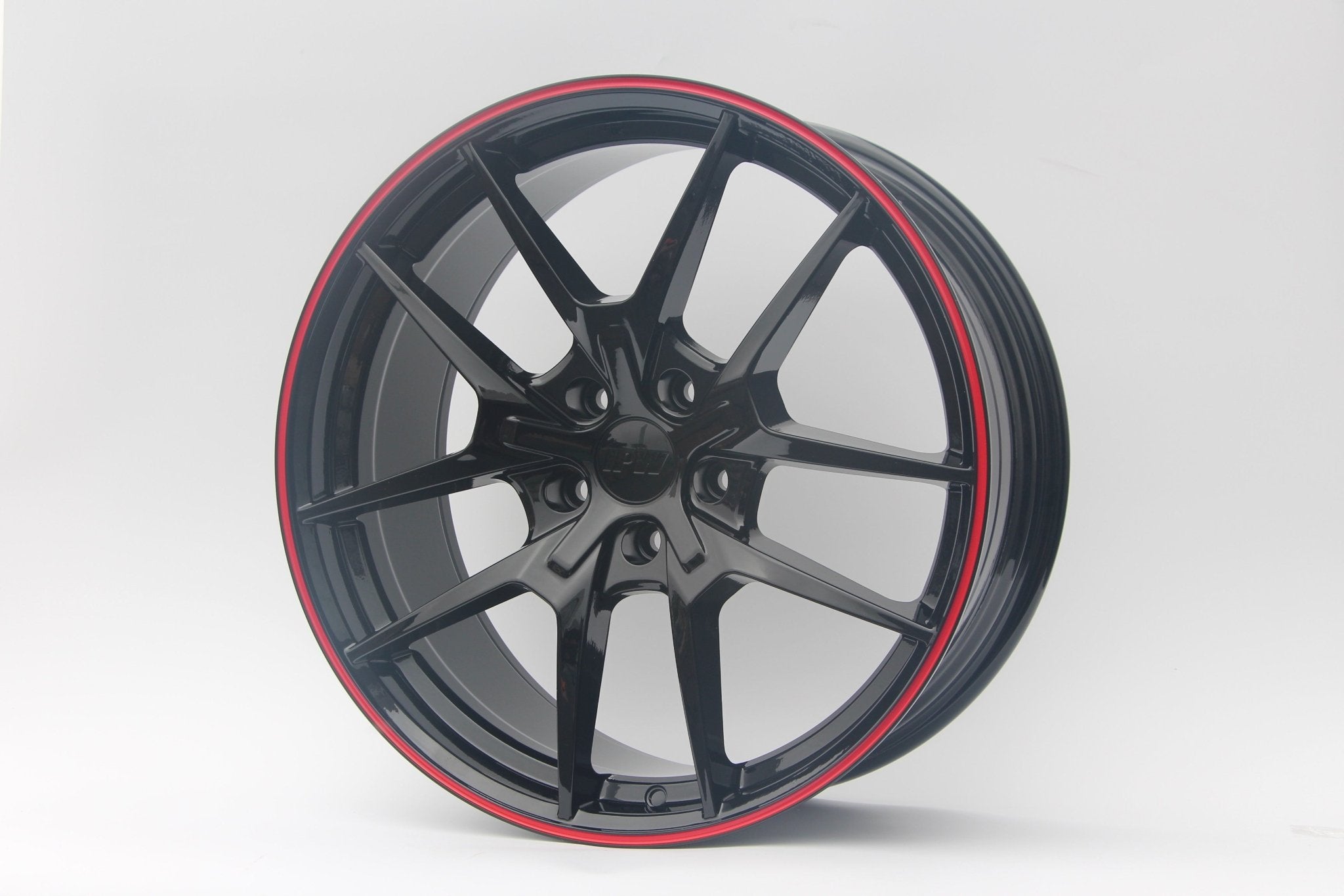 W301 Flow Forged XY31 Gloss Black Red Lip 19x8.5 ET35 5x114.3 CB73.1 23lbs - Gun Hill Tire House (WTW - WHOLESALE TIRES & WHEELS)