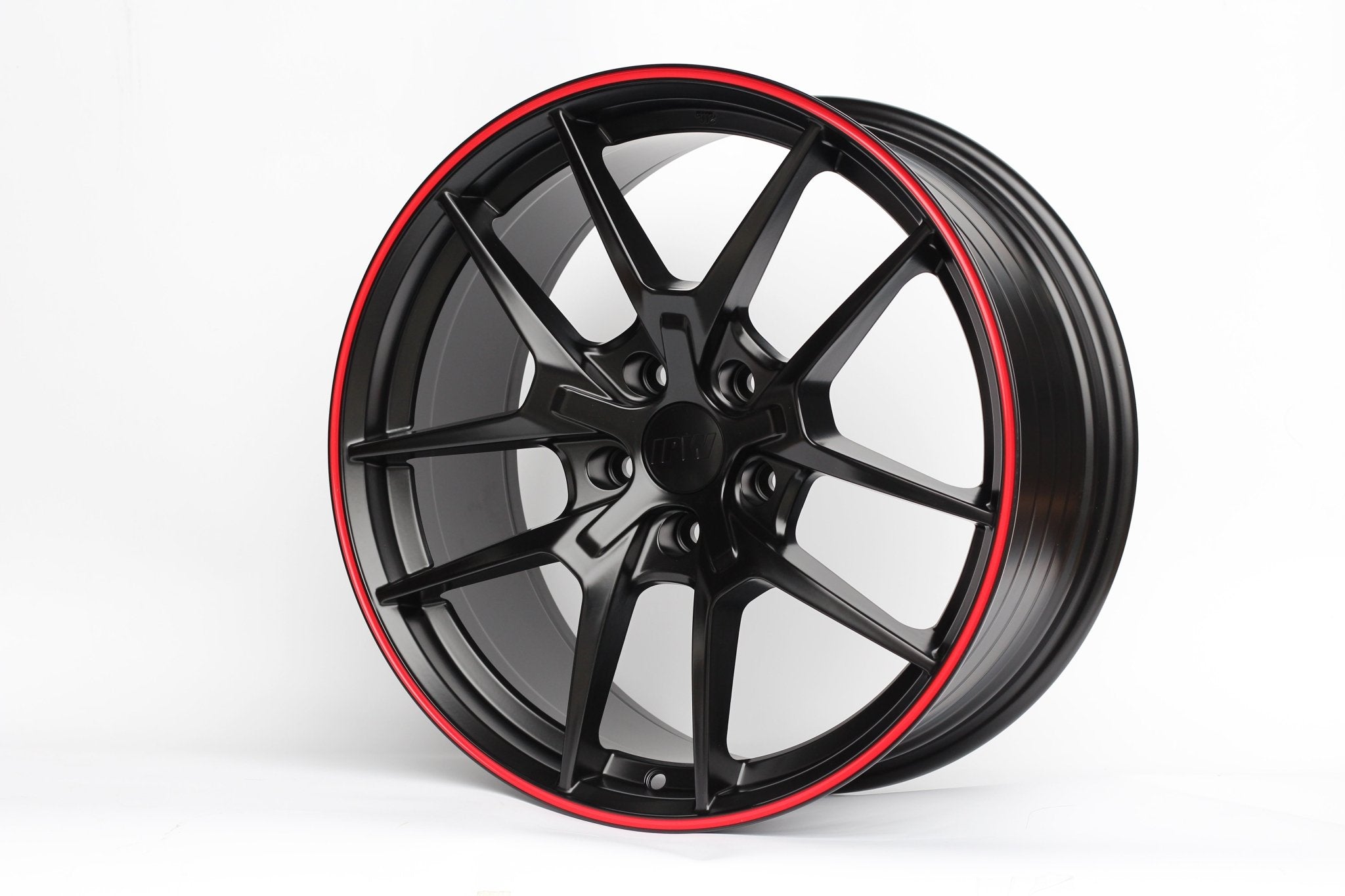 W301 Flow Forged XY31 Satin Black Red Lip 18x8.5 ET35 5x114.3 CB73.1 - Gun Hill Tire House (WTW - WHOLESALE TIRES & WHEELS)