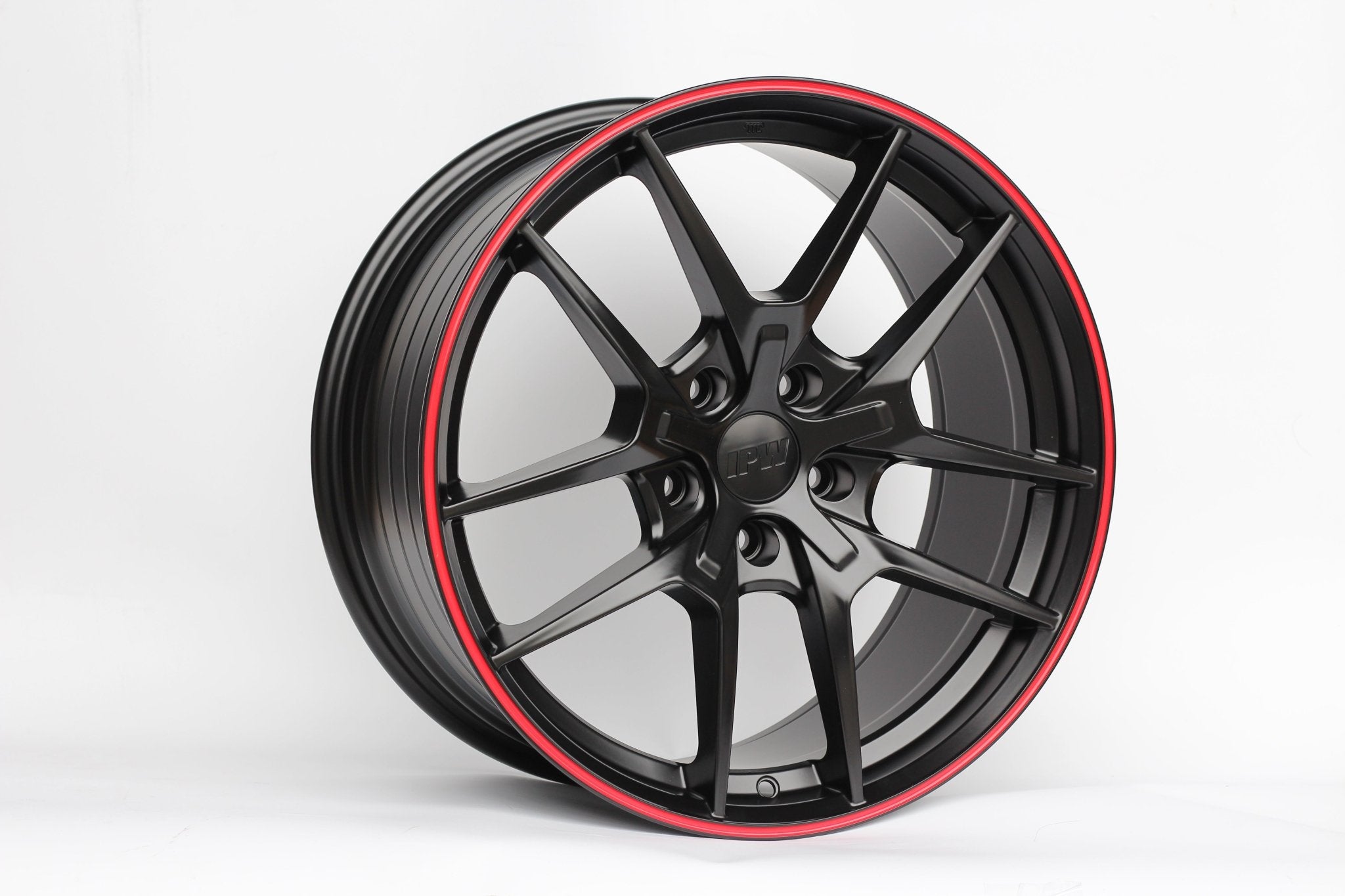 W301 Flow Forged XY31 Satin Black Red Lip 18x8.5 ET35 5x114.3 CB73.1 - Gun Hill Tire House (WTW - WHOLESALE TIRES & WHEELS)